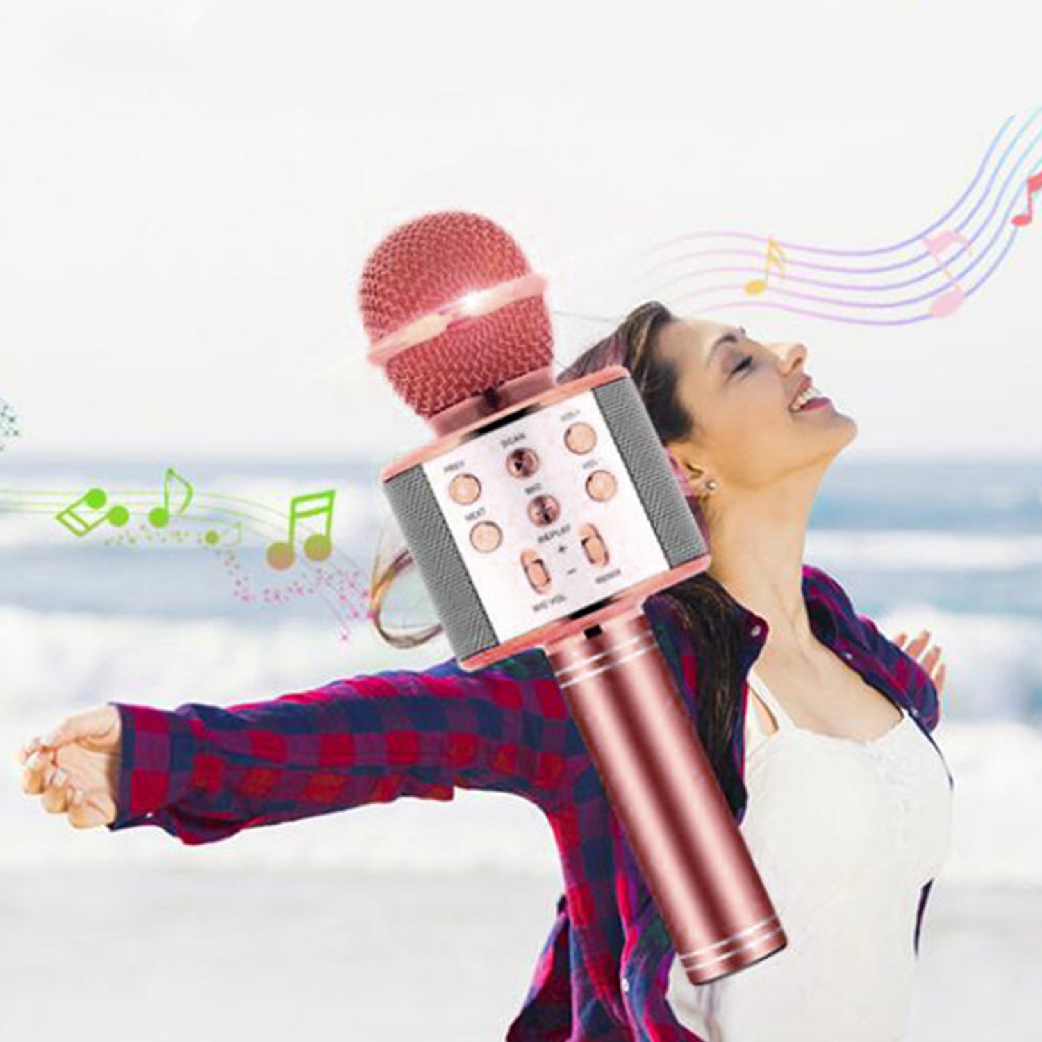 Wireless Multiuse Microphone, bluetooth speaker, and Recording for iPhone / Android