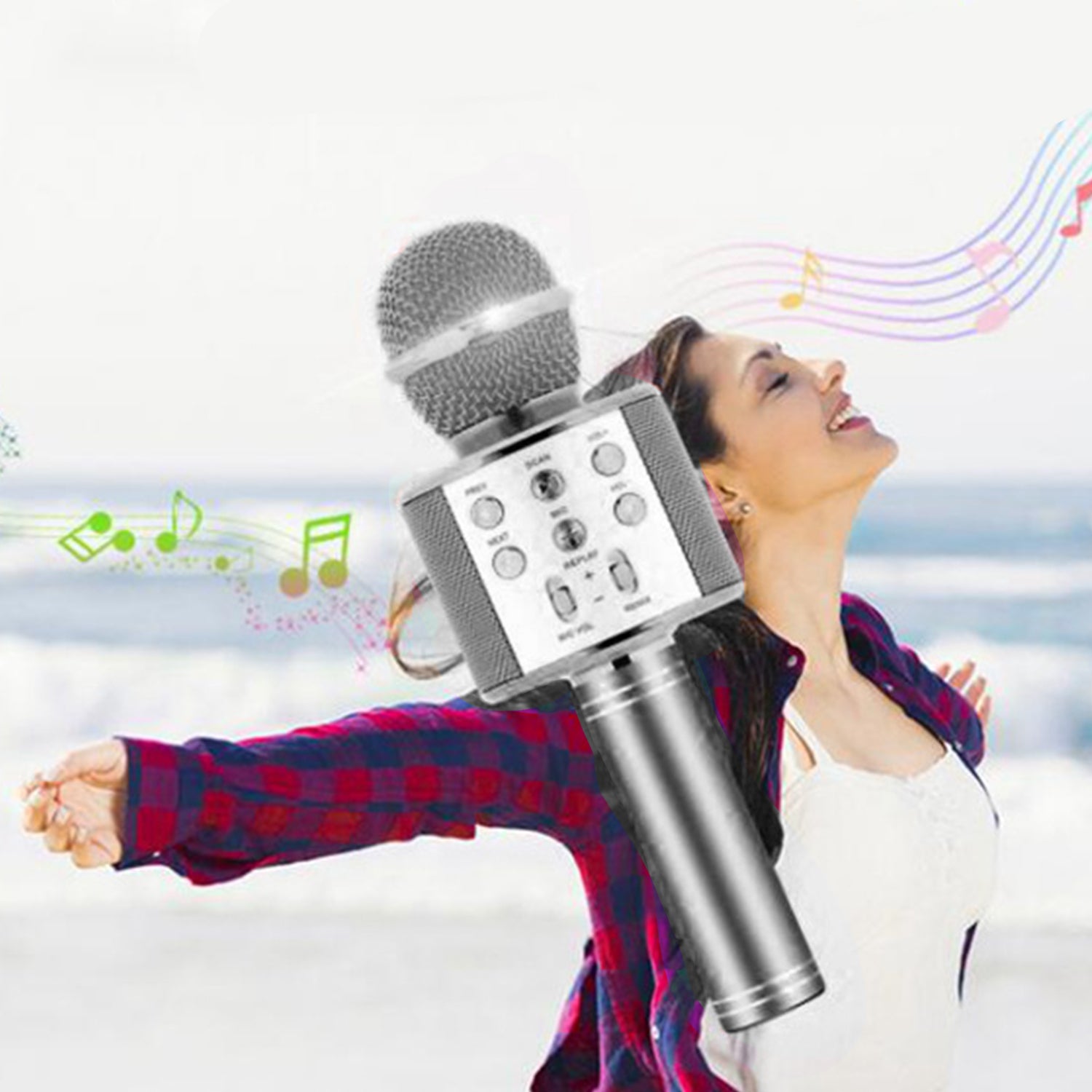 Wireless Multiuse Microphone, bluetooth speaker, and Recording for iPhone / Android