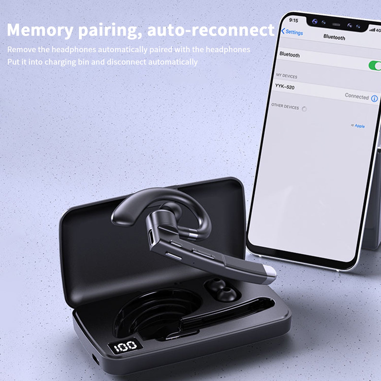 Business Bluetooth single ear digital display headset