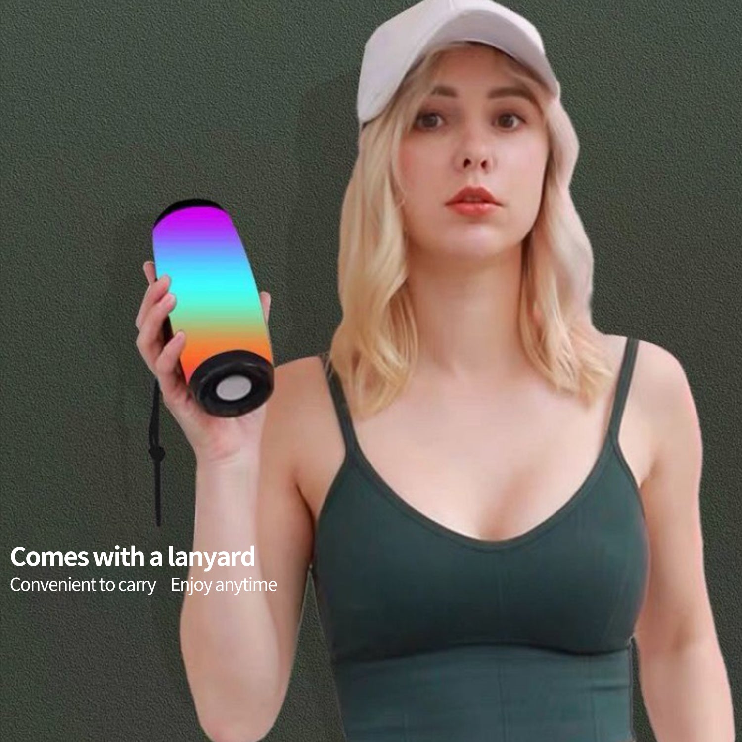 LED Flashing Light Portable Wireless Bluetooth Speaker