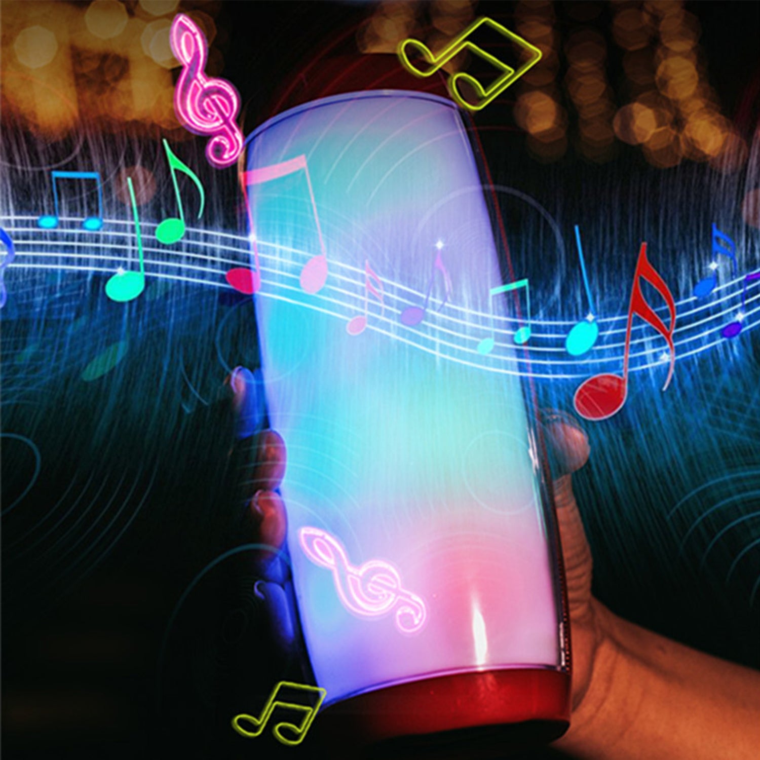 LED Flashing Light Portable Wireless Bluetooth Speaker