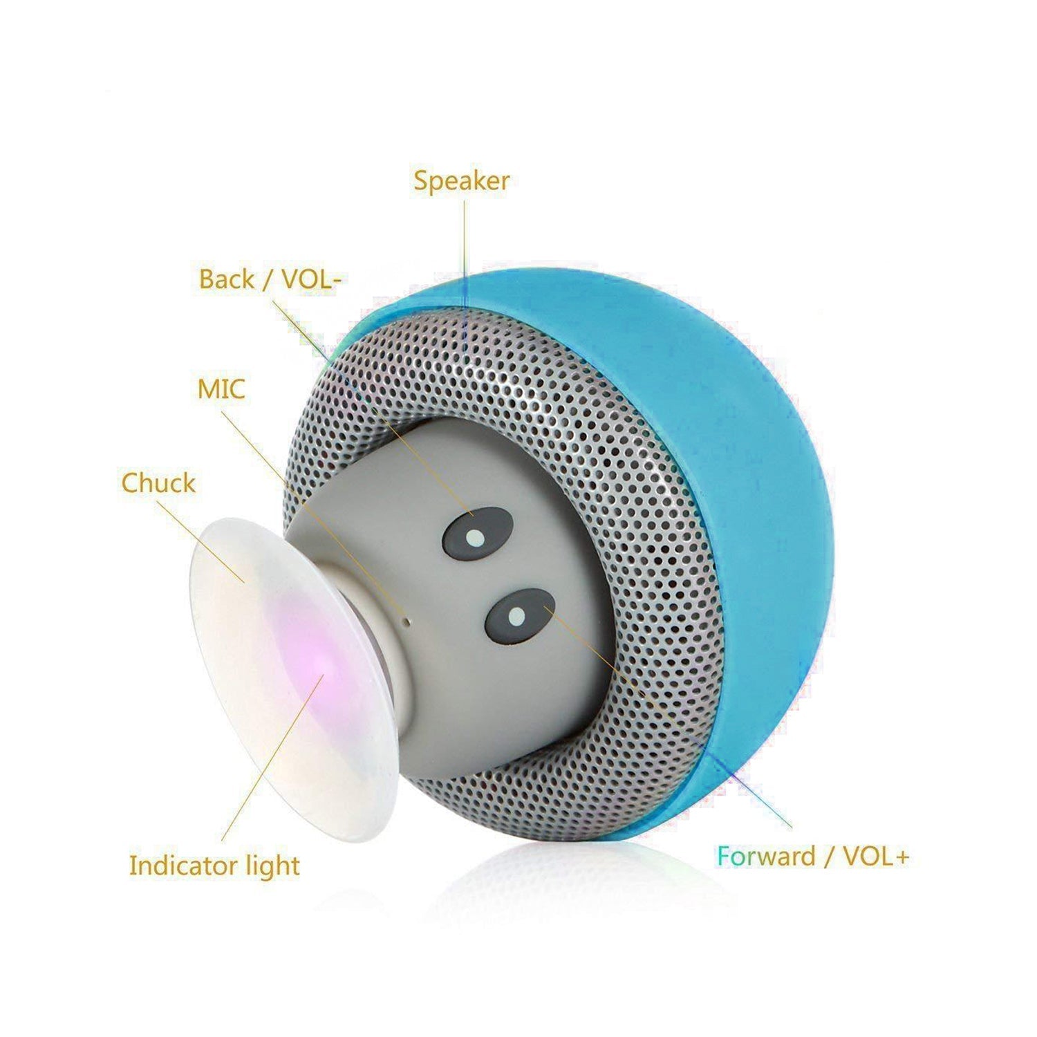 Mini mushroom Bluetooth wireless speaker, which can be used as a mobile phone support