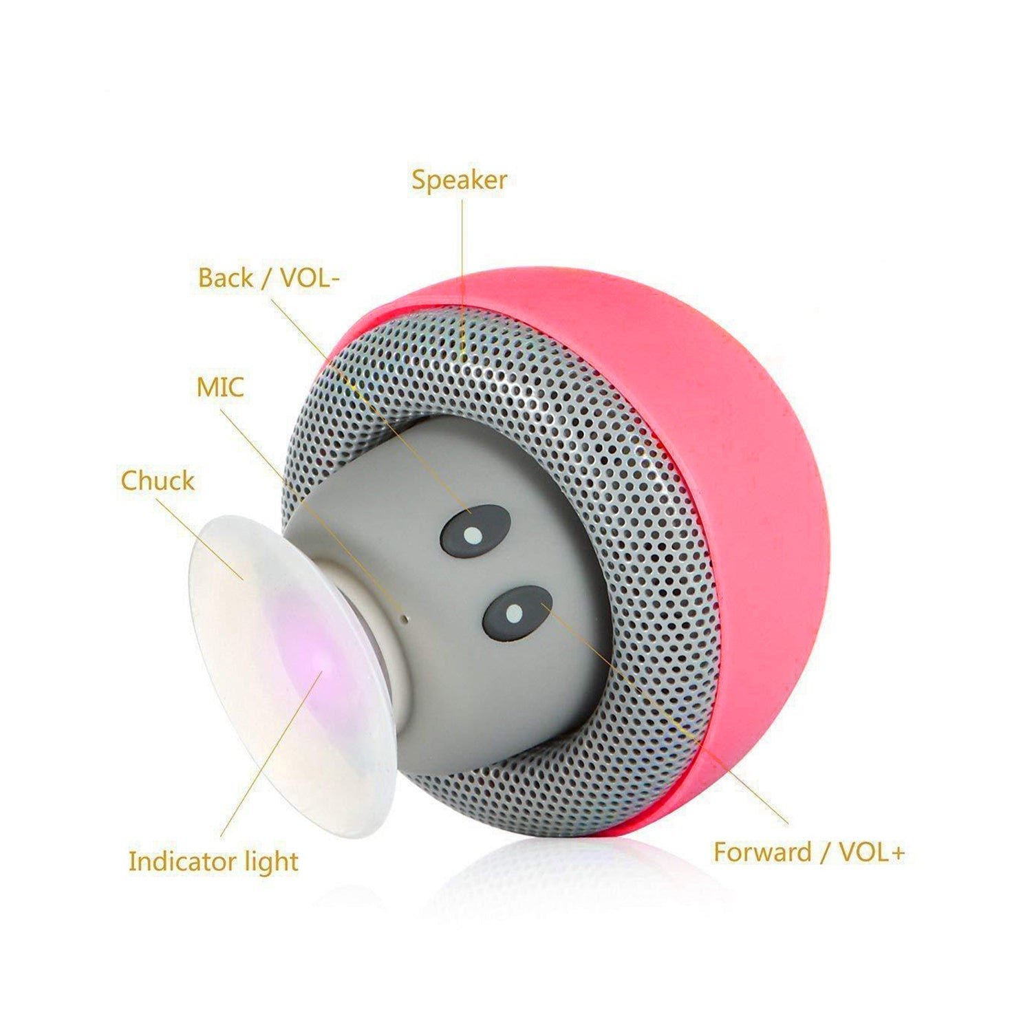 Mini mushroom Bluetooth wireless speaker, which can be used as a mobile phone support