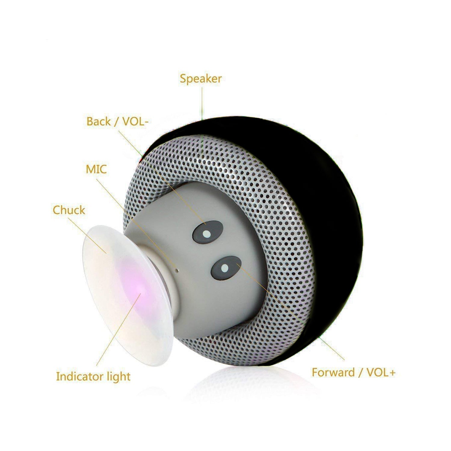 Mini mushroom Bluetooth wireless speaker, which can be used as a mobile phone support