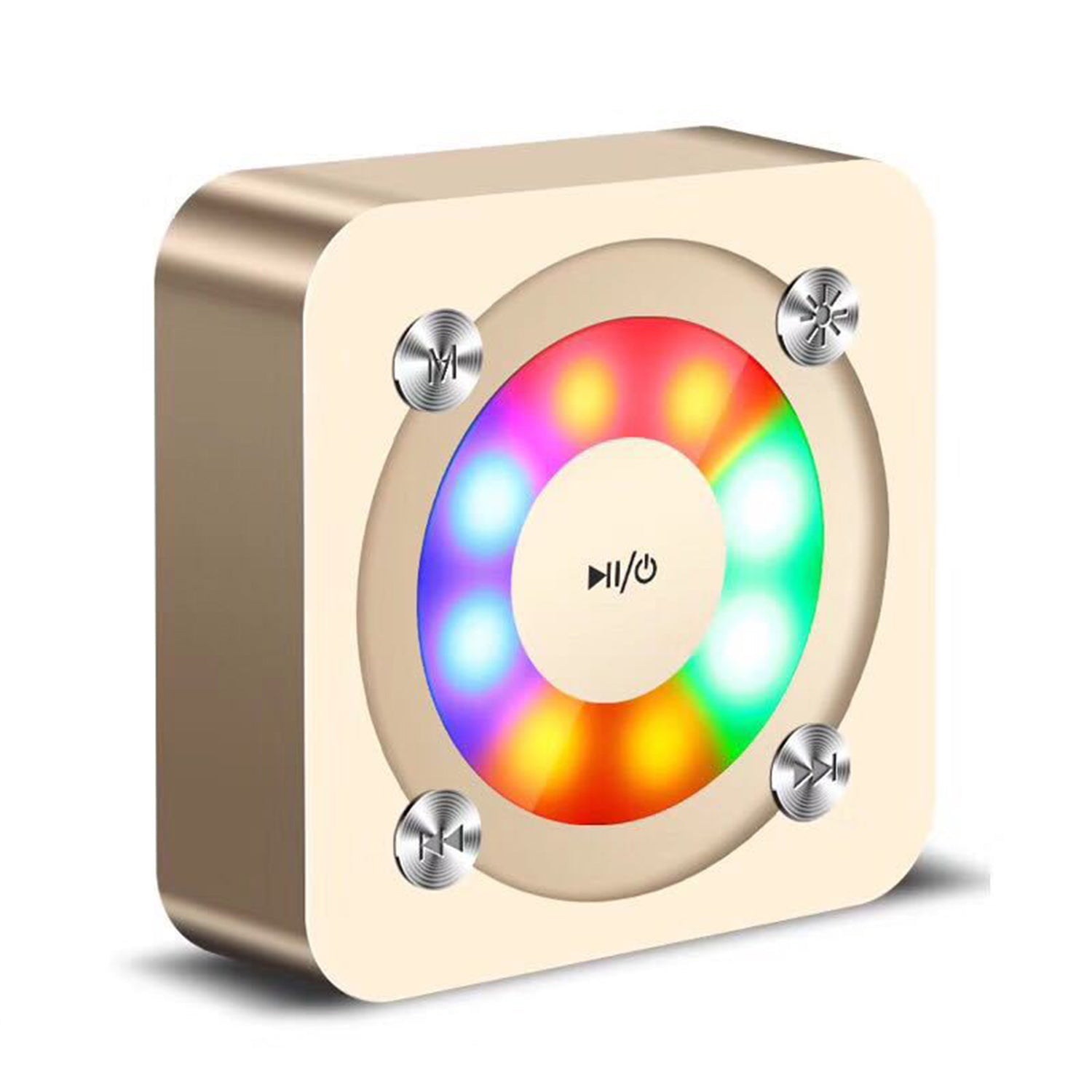 Wireless Phone Mini Stereo Colorful Lights Portable Small Steel Gun Bass Bluetooth Speaker