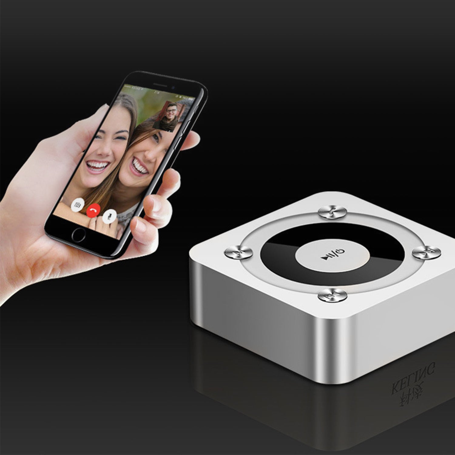 Wireless Phone Mini Stereo Colorful Lights Portable Small Steel Gun Bass Bluetooth Speaker