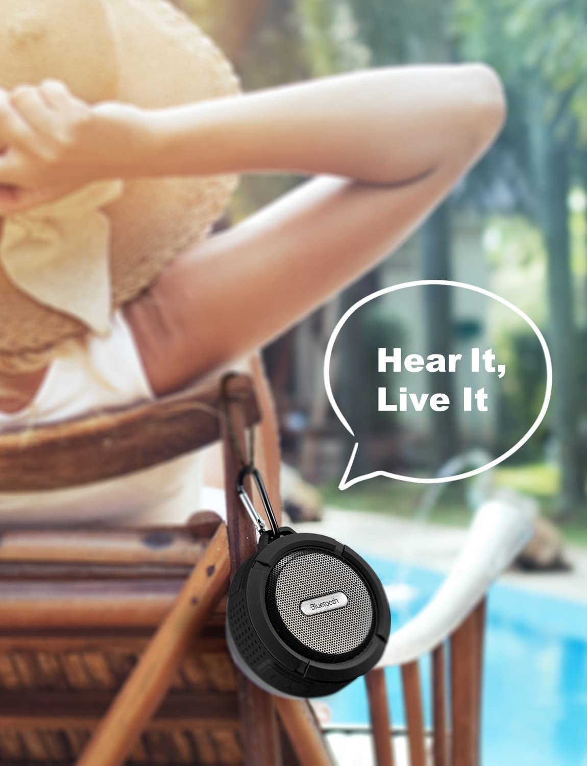 Portable Waterproof Mini Speaker with  Built-in Microphone