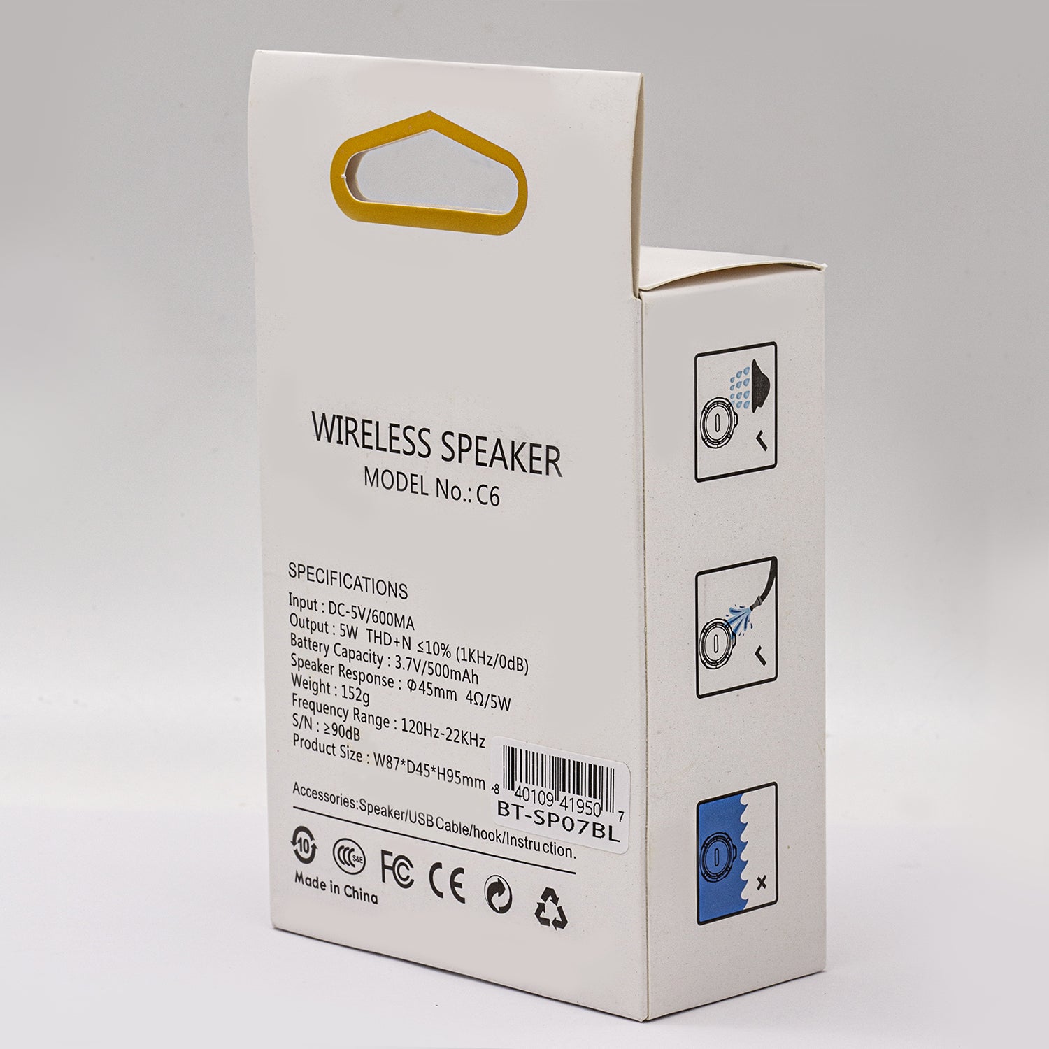 Portable Waterproof Mini Speaker with  Built-in Microphone