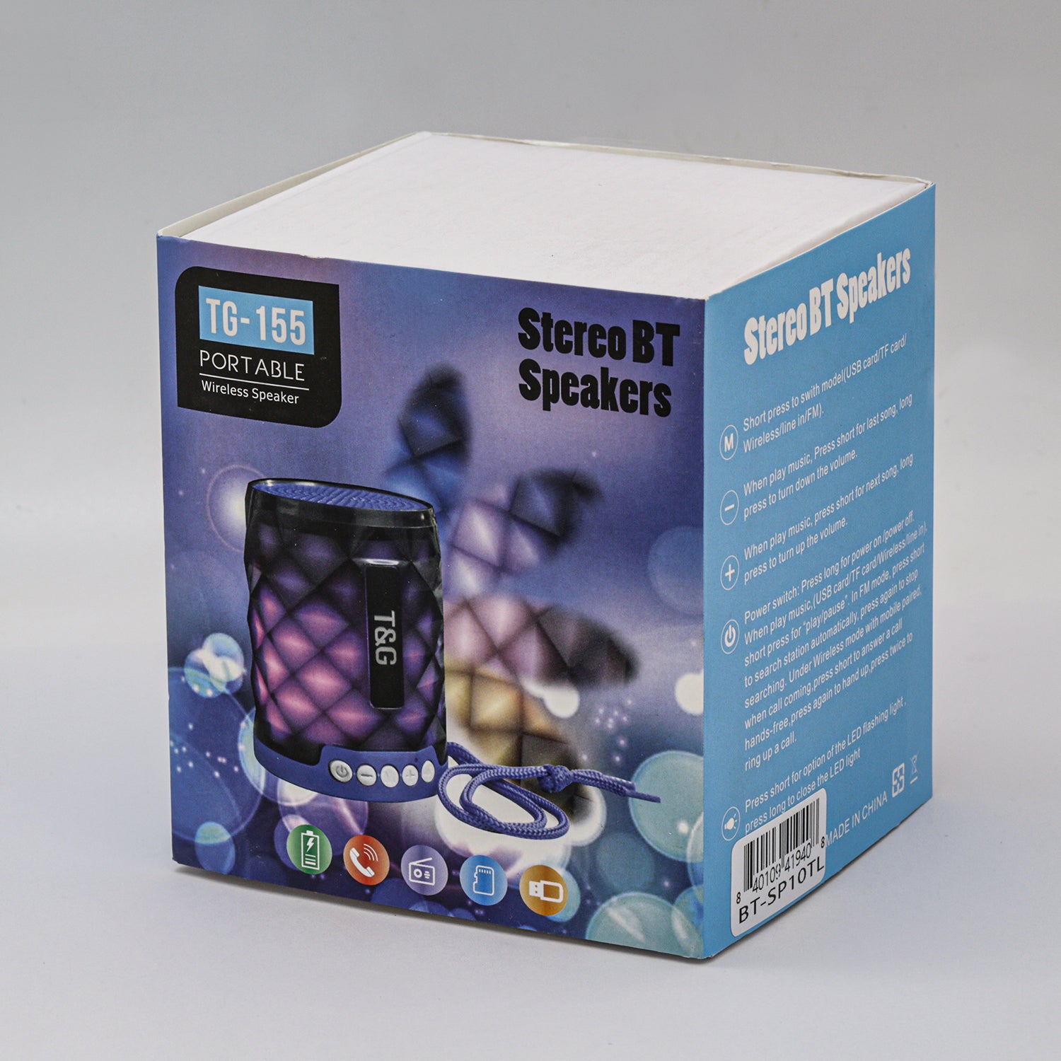 Stereo Color Changing LED Bluetooth Speaker for All Wireless Devices