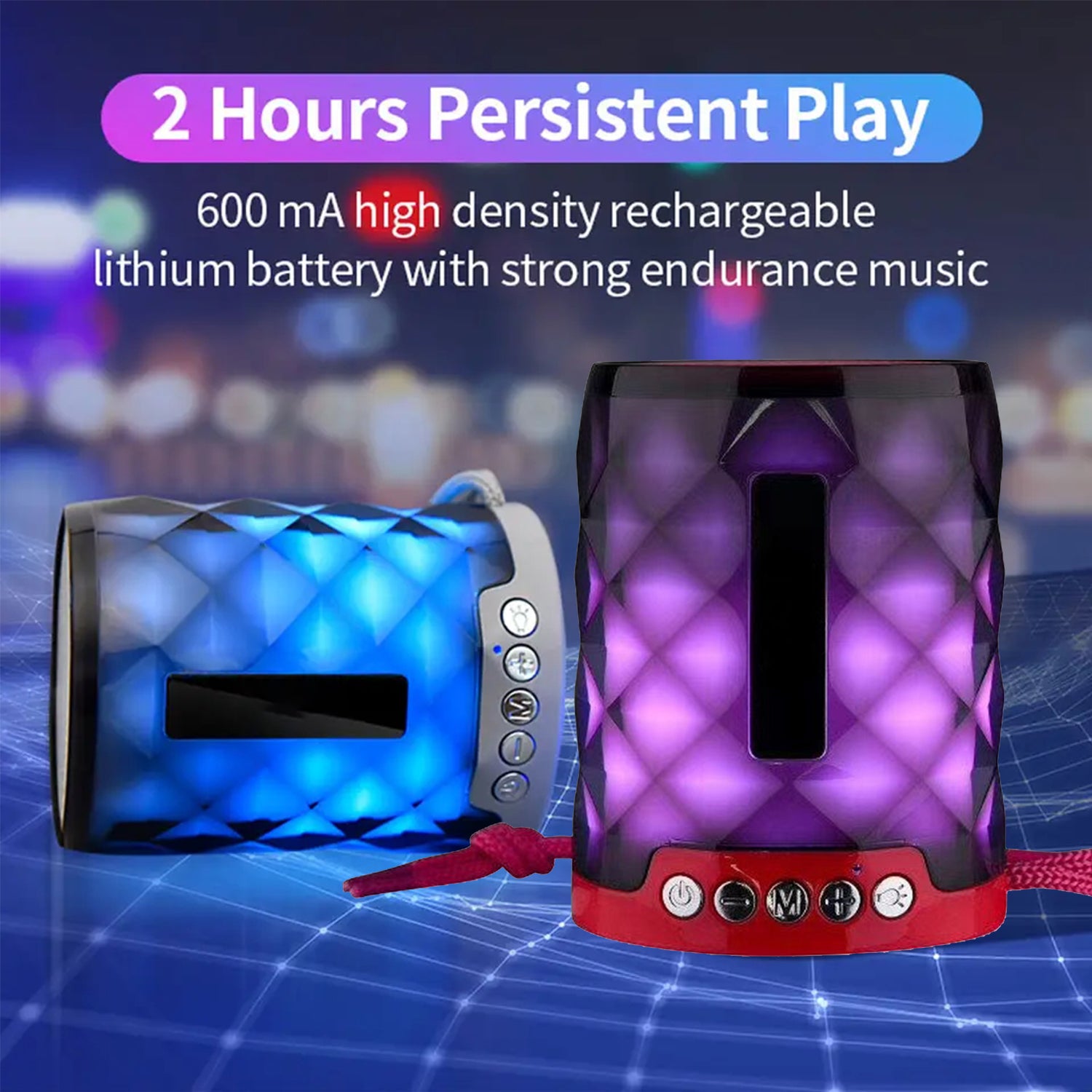 Stereo Color Changing LED Bluetooth Speaker for All Wireless Devices