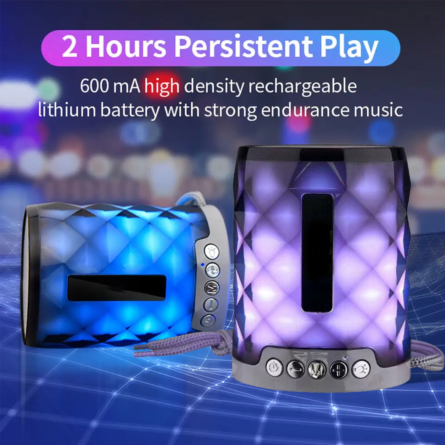 Stereo Color Changing LED Bluetooth Speaker for All Wireless Devices