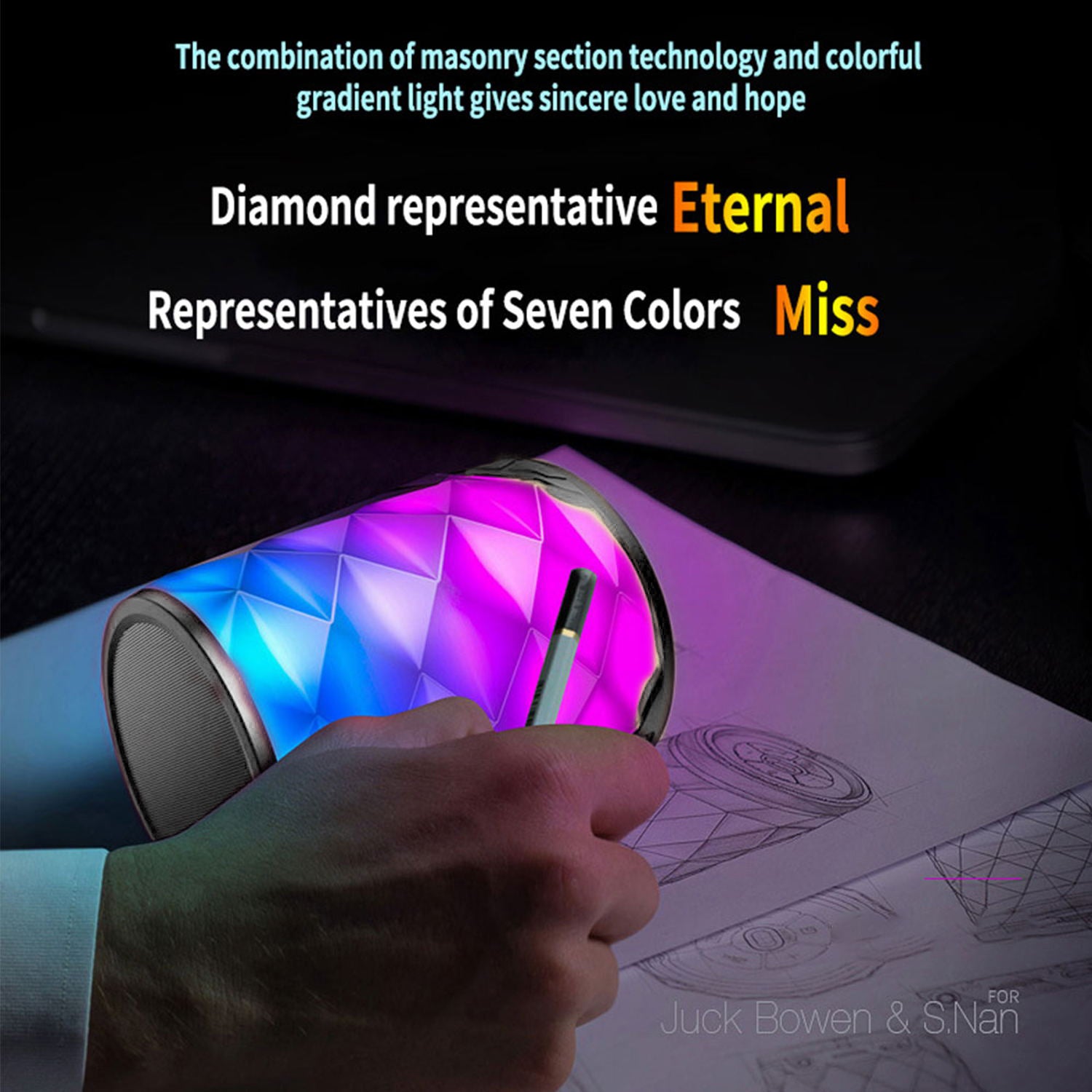 Stereo Color Changing LED Bluetooth Speaker for All Wireless Devices