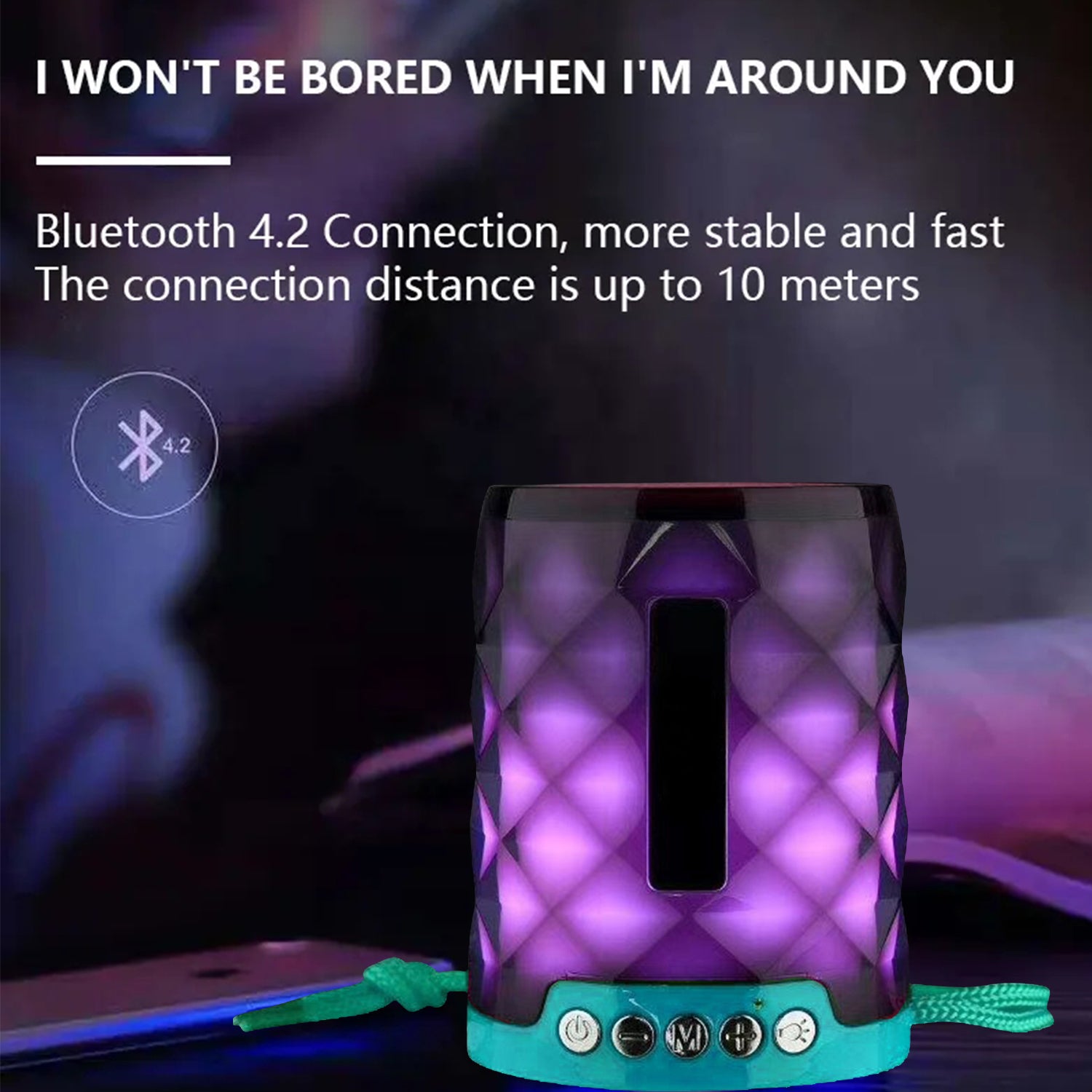Stereo Color Changing LED Bluetooth Speaker for All Wireless Devices