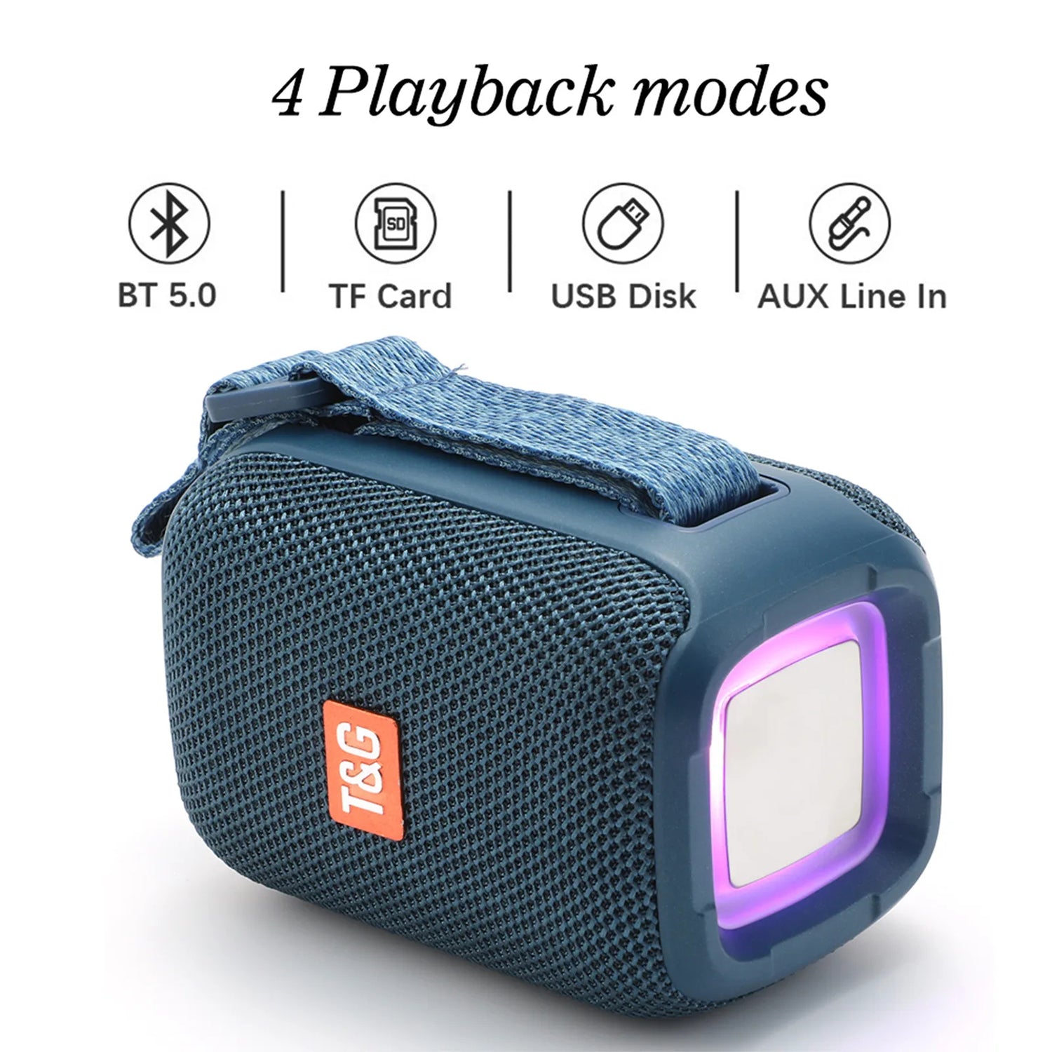 USB wireless portable Bluetooth speaker with fabrics belt