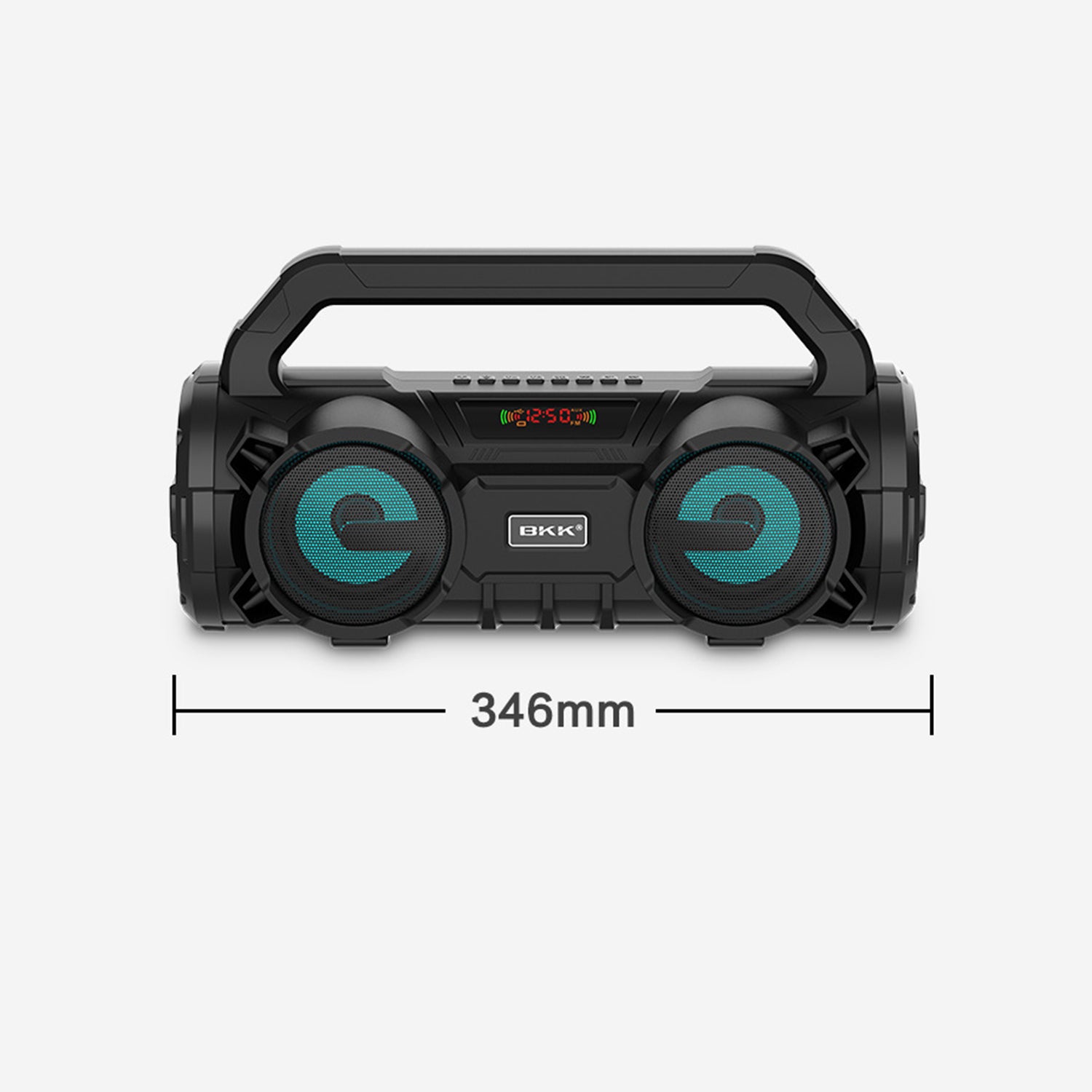 Wireless card insertion portable Double horn Bluetooth speaker-Black