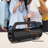 Wireless card insertion portable Double horn Bluetooth speaker-Black