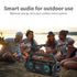 Wireless card insertion portable Double horn Bluetooth speaker-Black