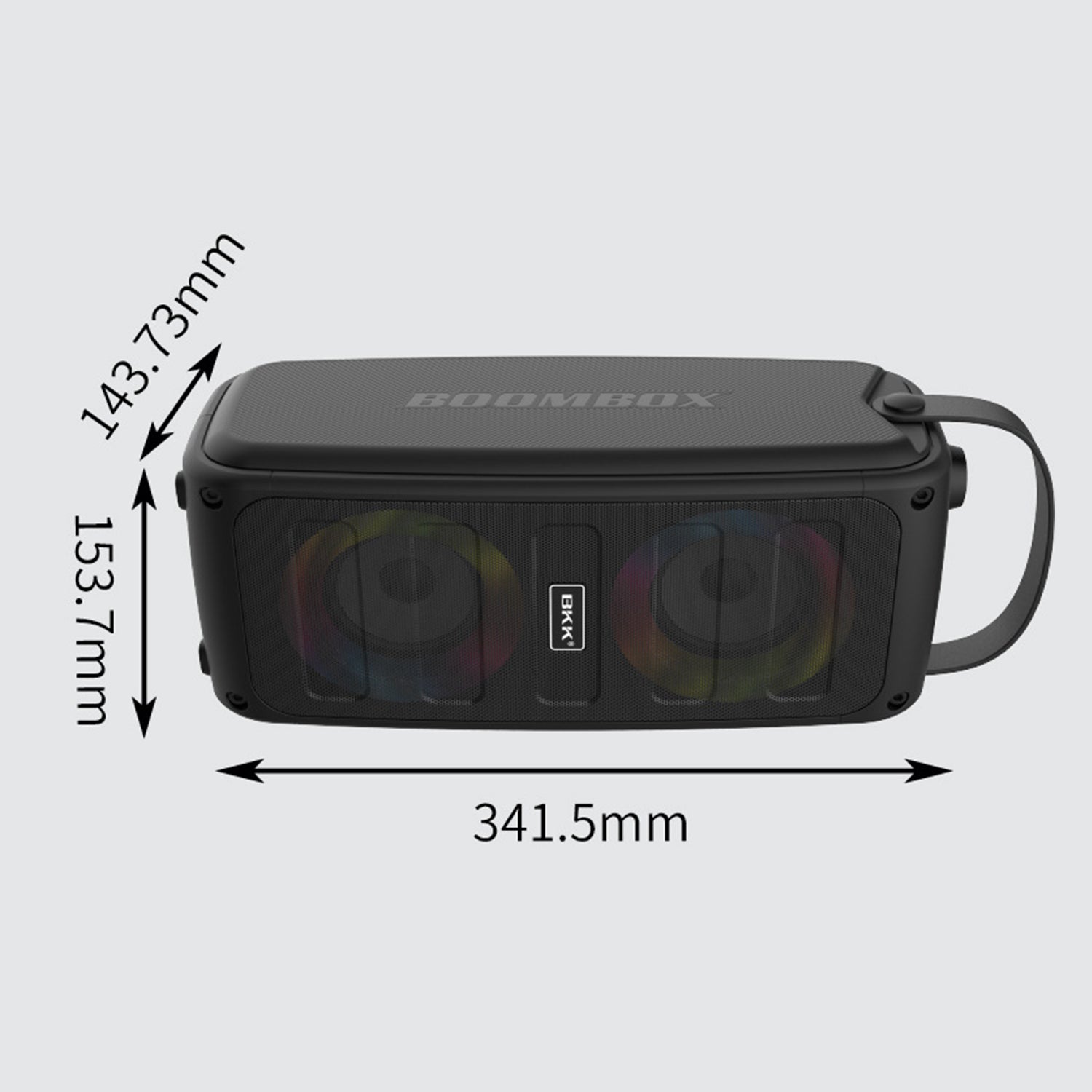 Wireless dazzle colour portable  Bluetooth speaker-Black