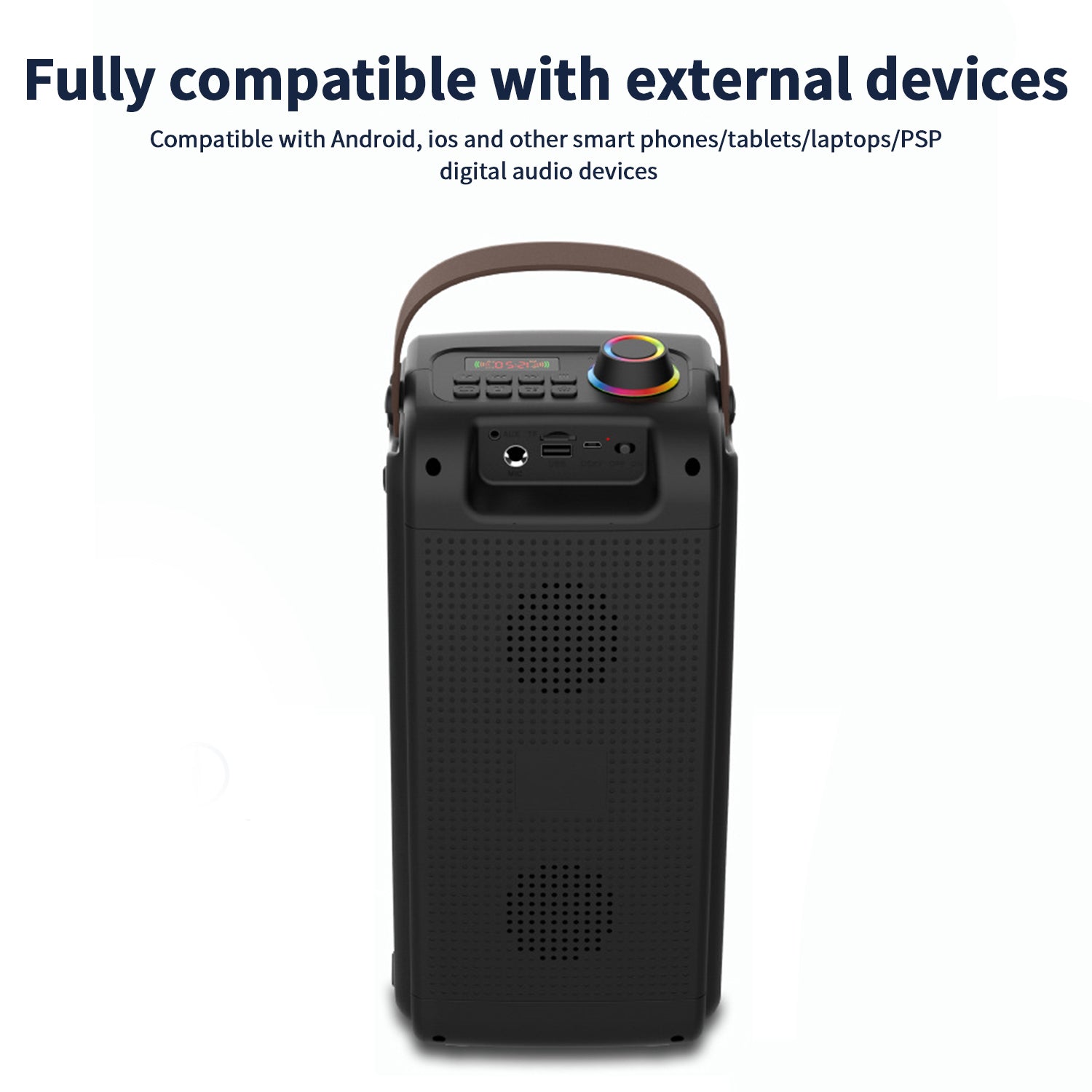 Wireless dazzle colour portable  Bluetooth speaker-Black
