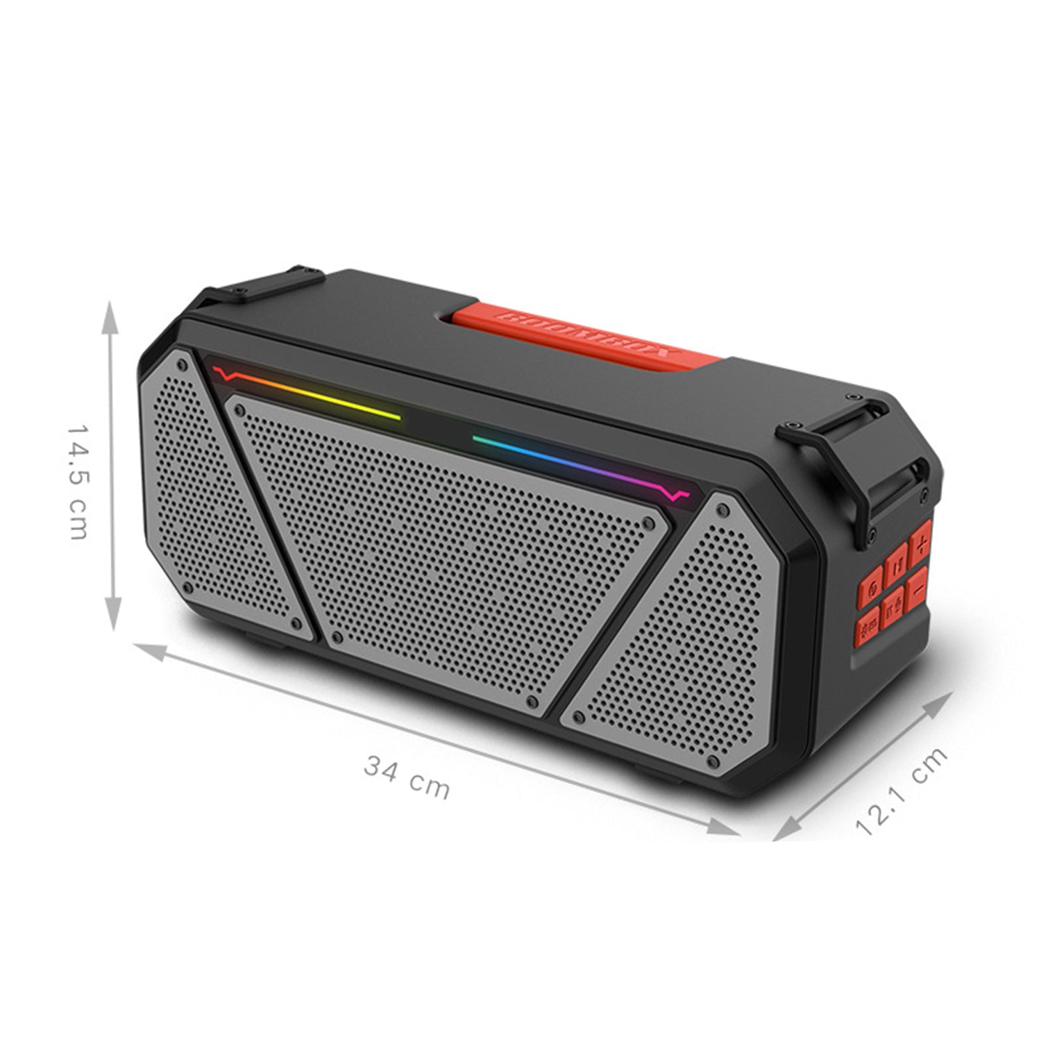 Wireless dazzle colour outdoor karaoke remote controller Bluetooth speaker-Black