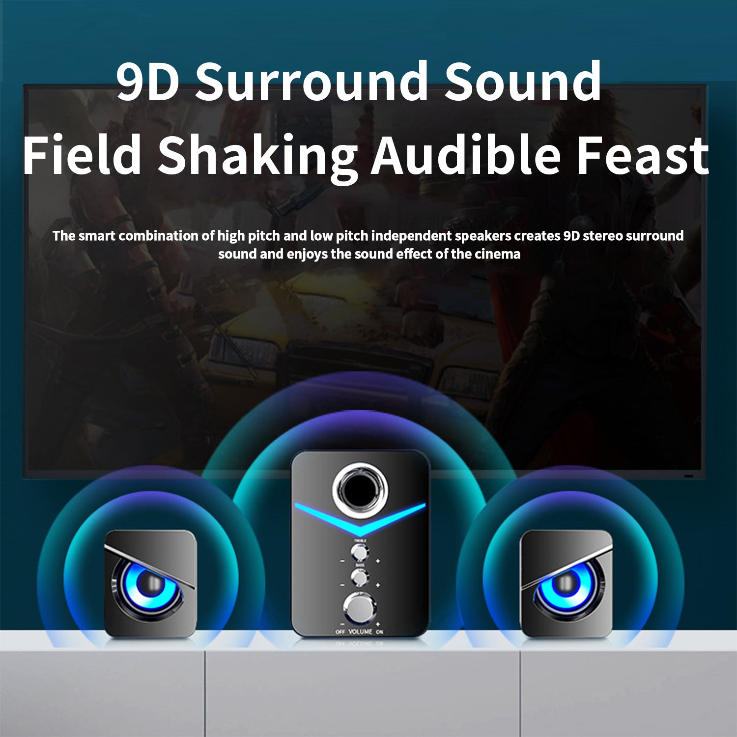 Wireless Bluetooth desktop laptop speaker