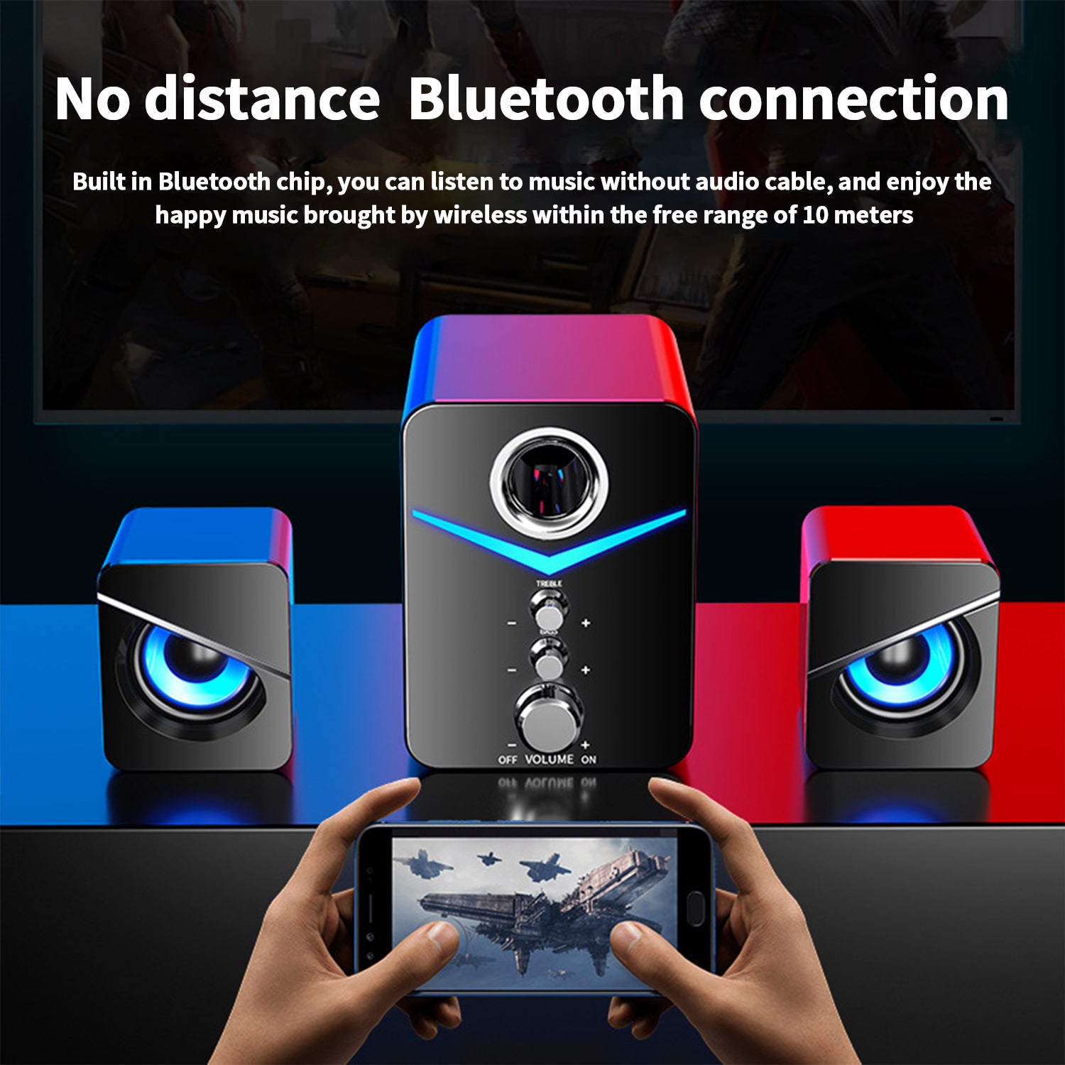 Wireless Bluetooth desktop laptop speaker
