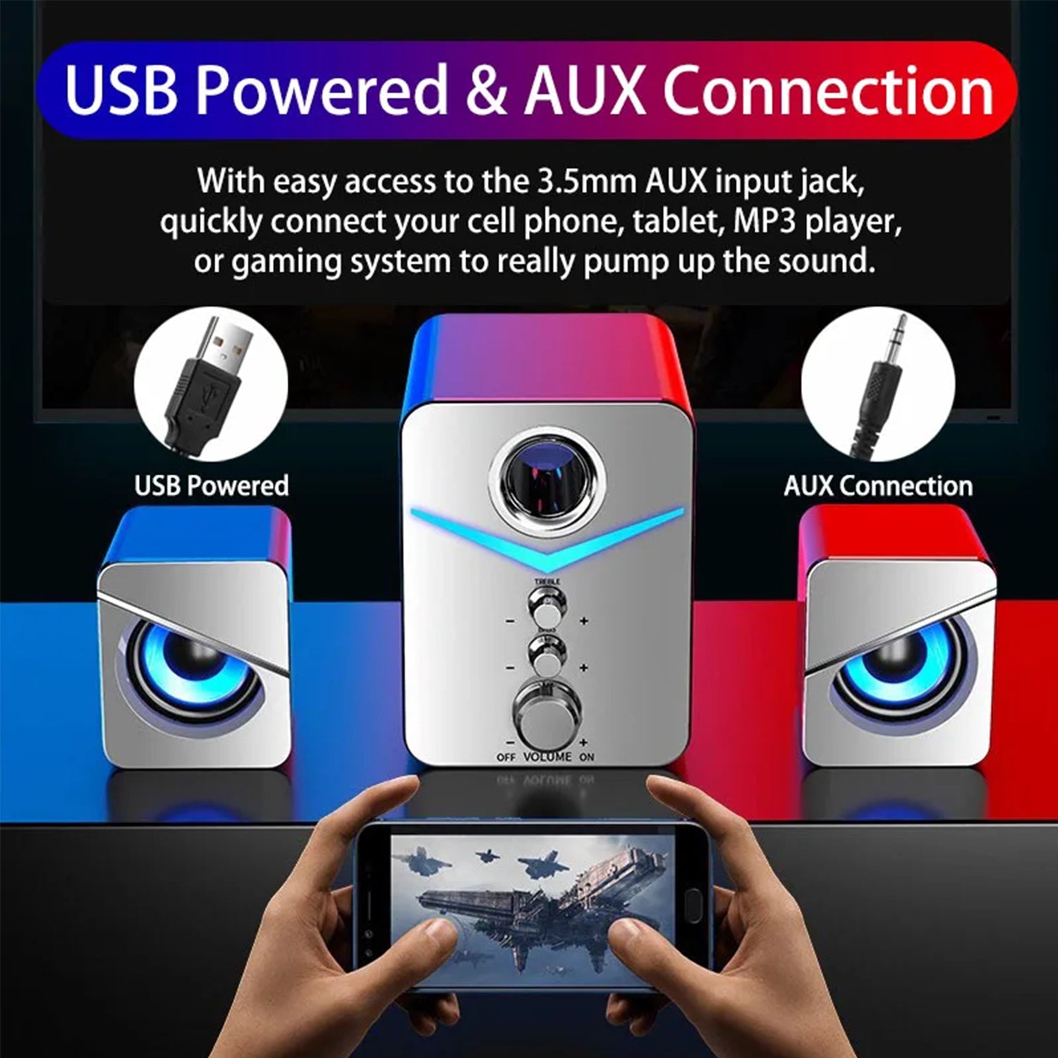 Wireless Bluetooth desktop laptop speaker