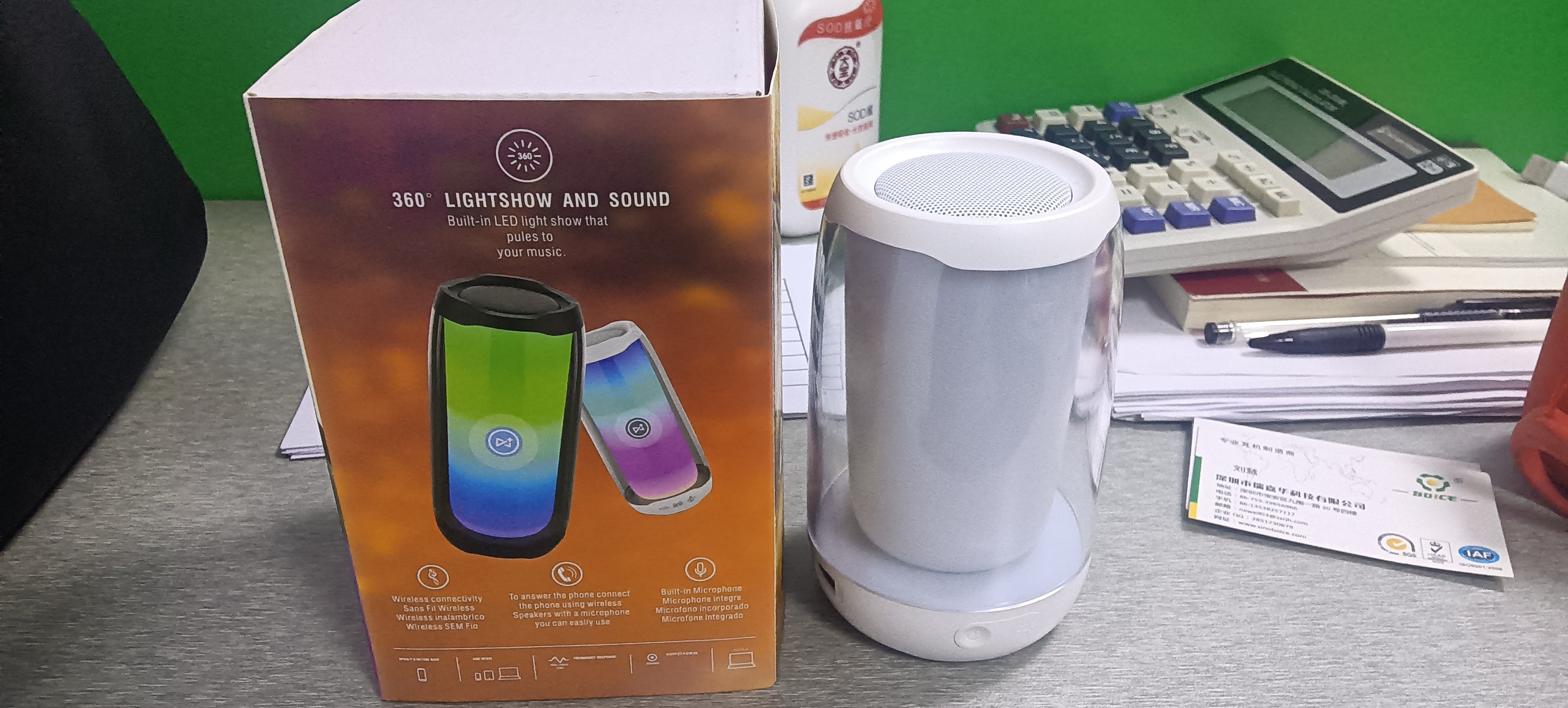 Wireless Bluetooth  subwoofer  colorful card flash stereo