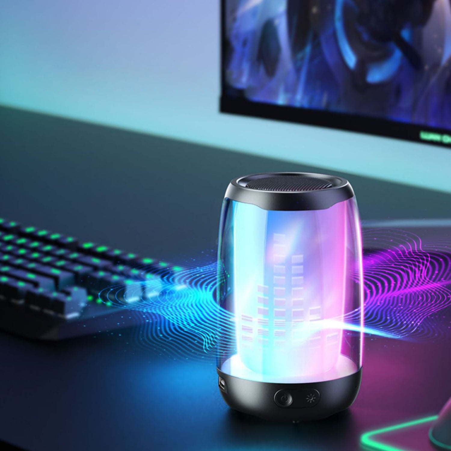 Wireless Bluetooth  subwoofer  colorful card flash stereo