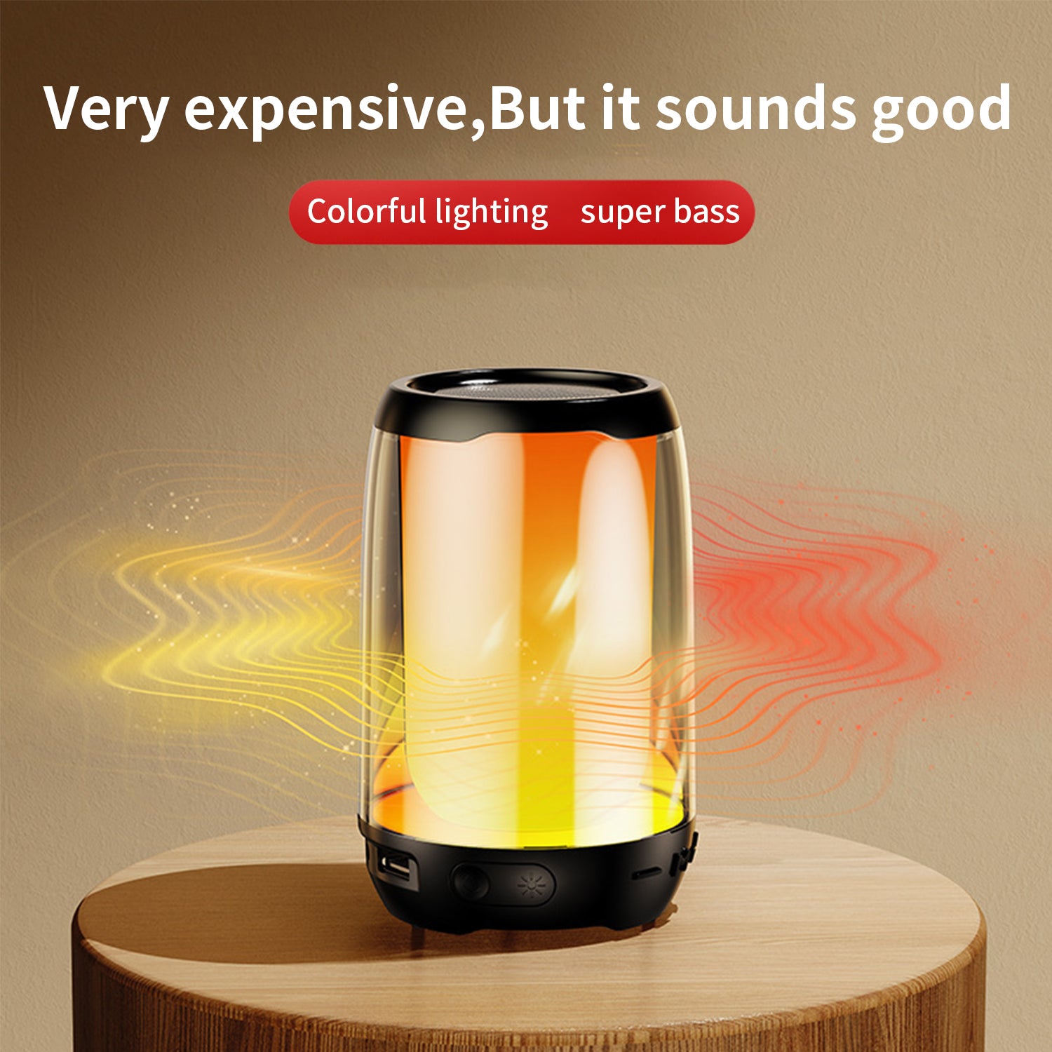 Wireless Bluetooth  subwoofer  colorful card flash stereo