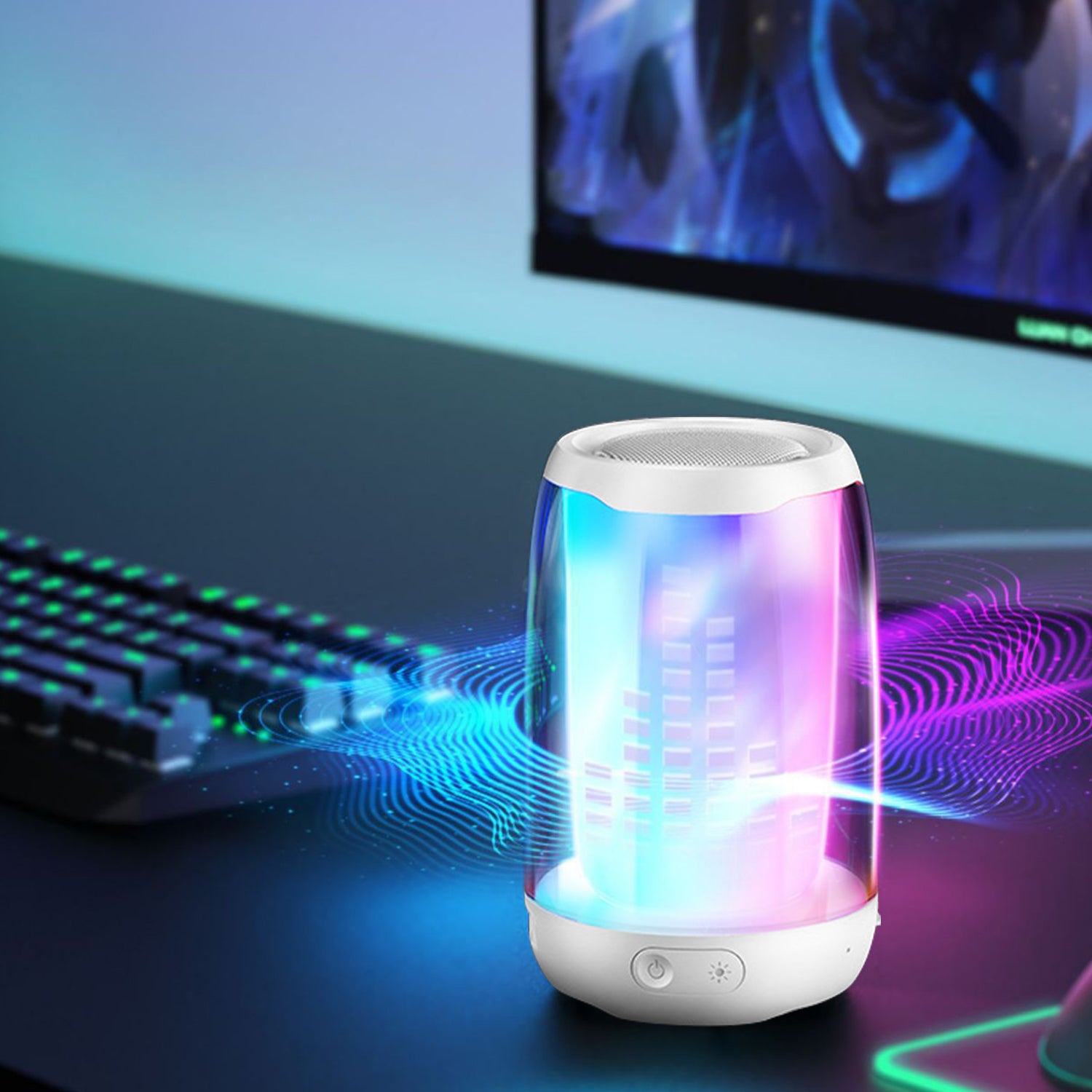 Wireless Bluetooth  subwoofer  colorful card flash stereo