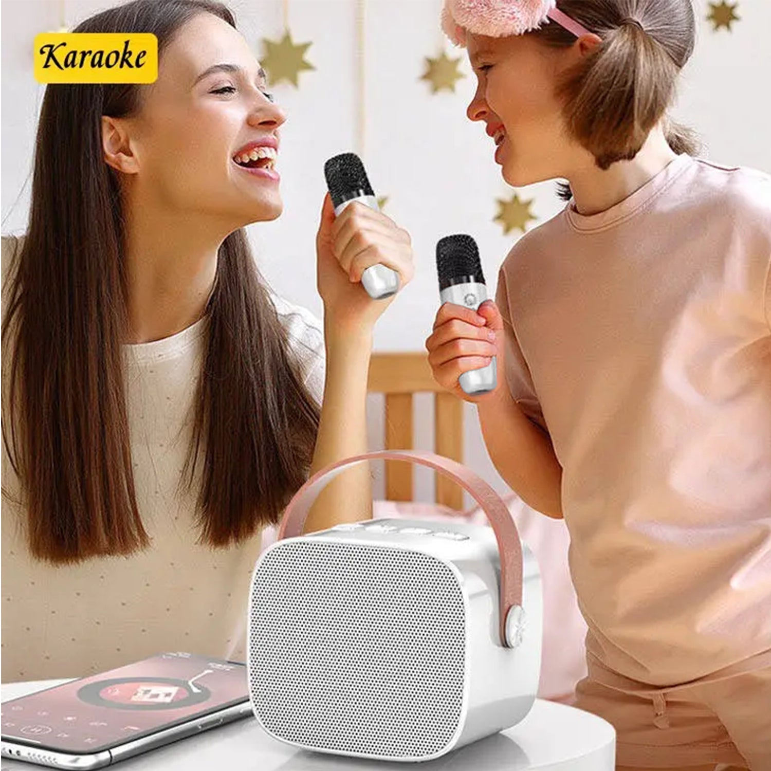 Hand Carry Bluetooth karaoke Sound With Microphone Set,All in One
