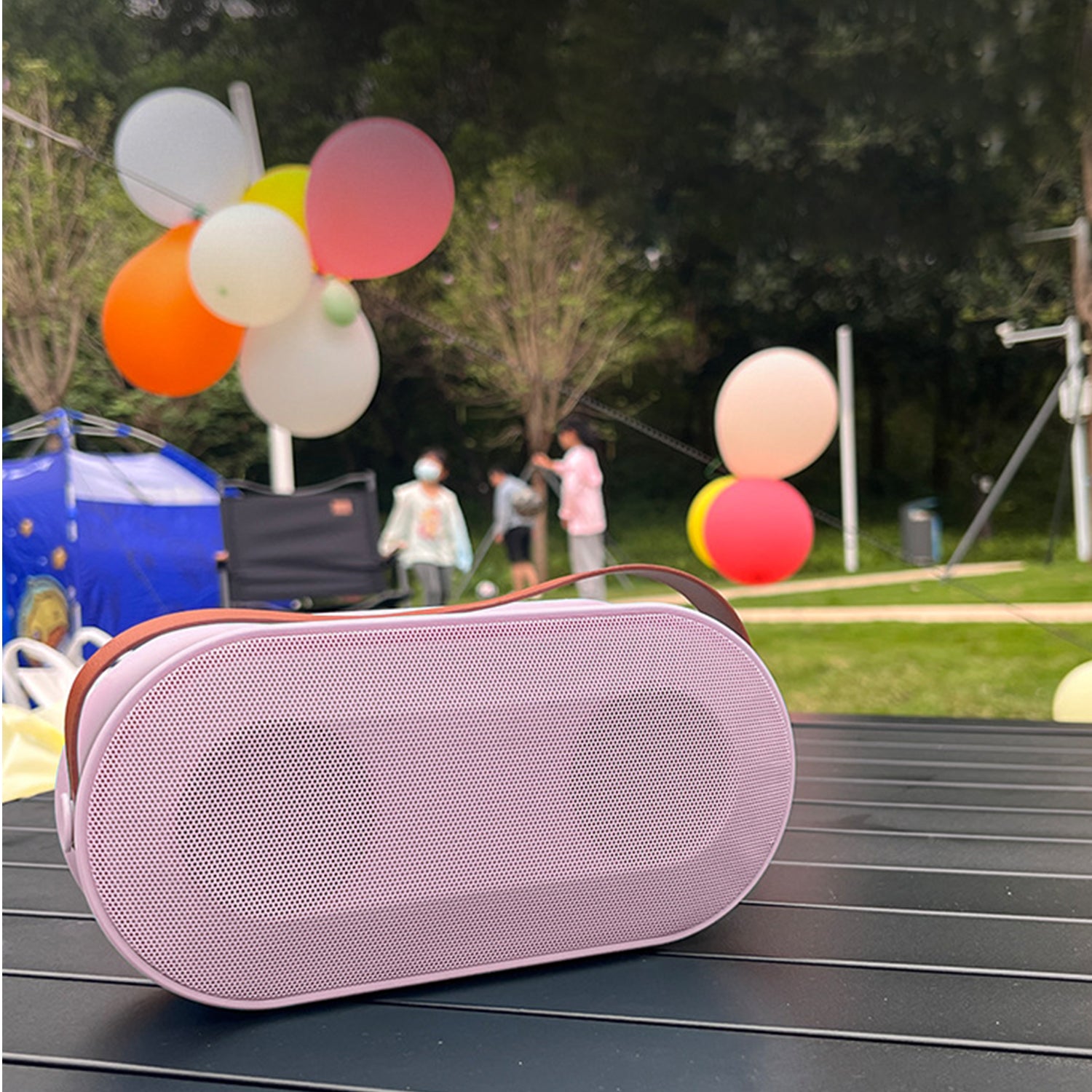 Wireless Bluetooth Colorful Light Outdoor Sound Dual Microphone Set