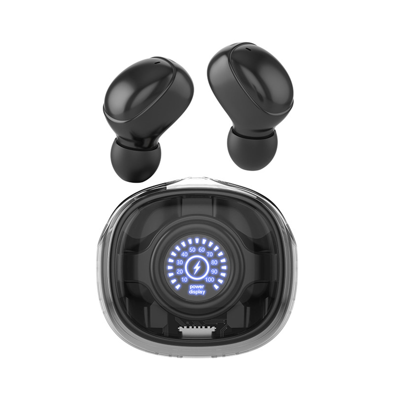 Black tech Bluetooth sports wireless mini digital display headset