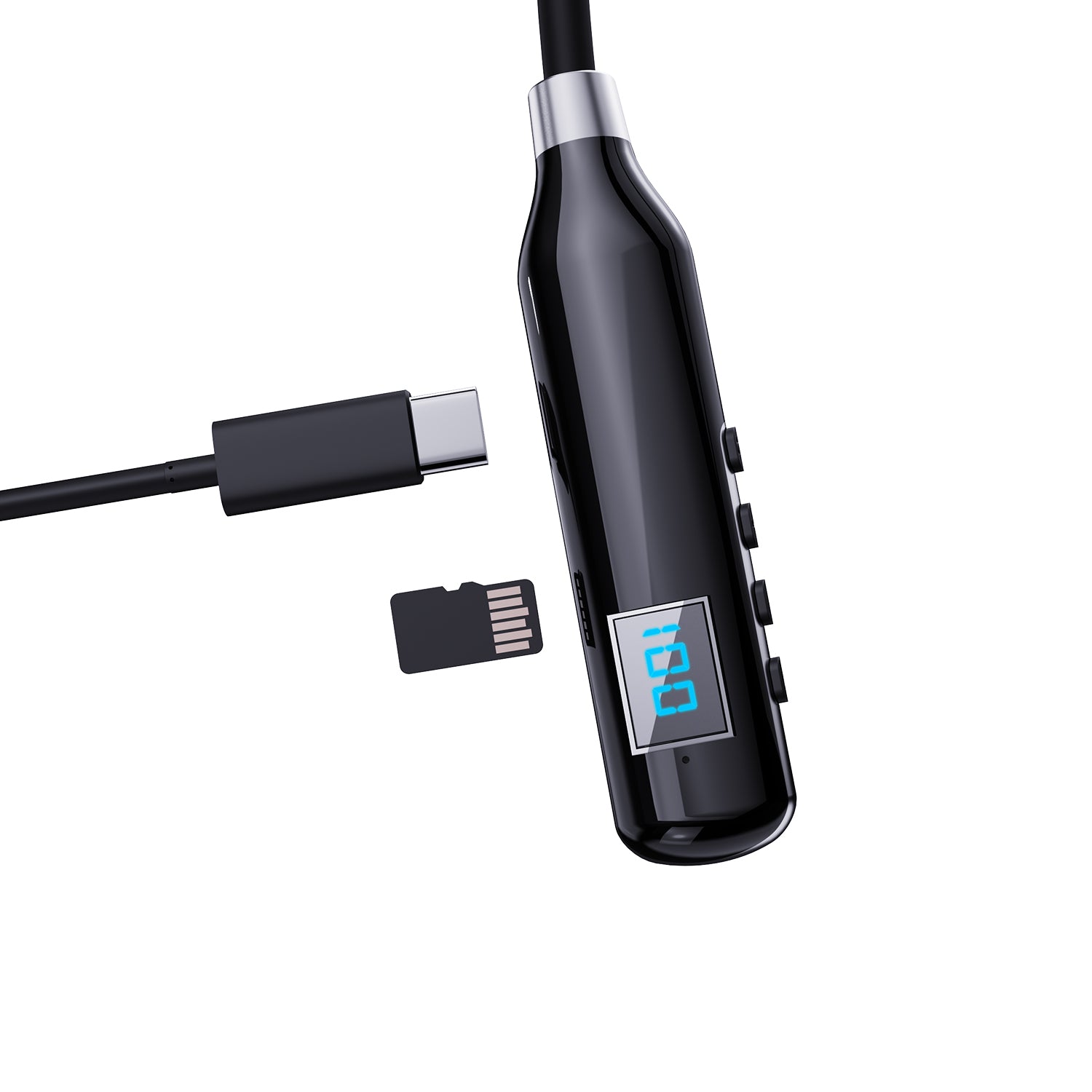 Large Battery Long Range Display Sports Neck 5.2 bluetooth headset