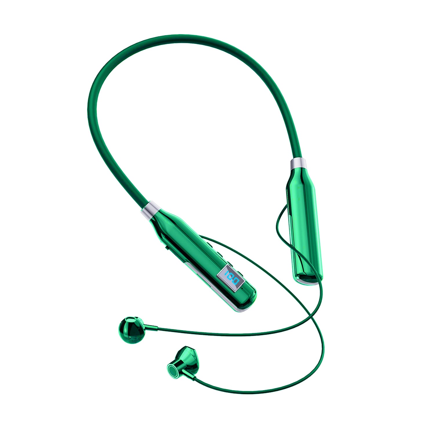 Large Battery Long Range Display Sports Neck 5.2 bluetooth headset