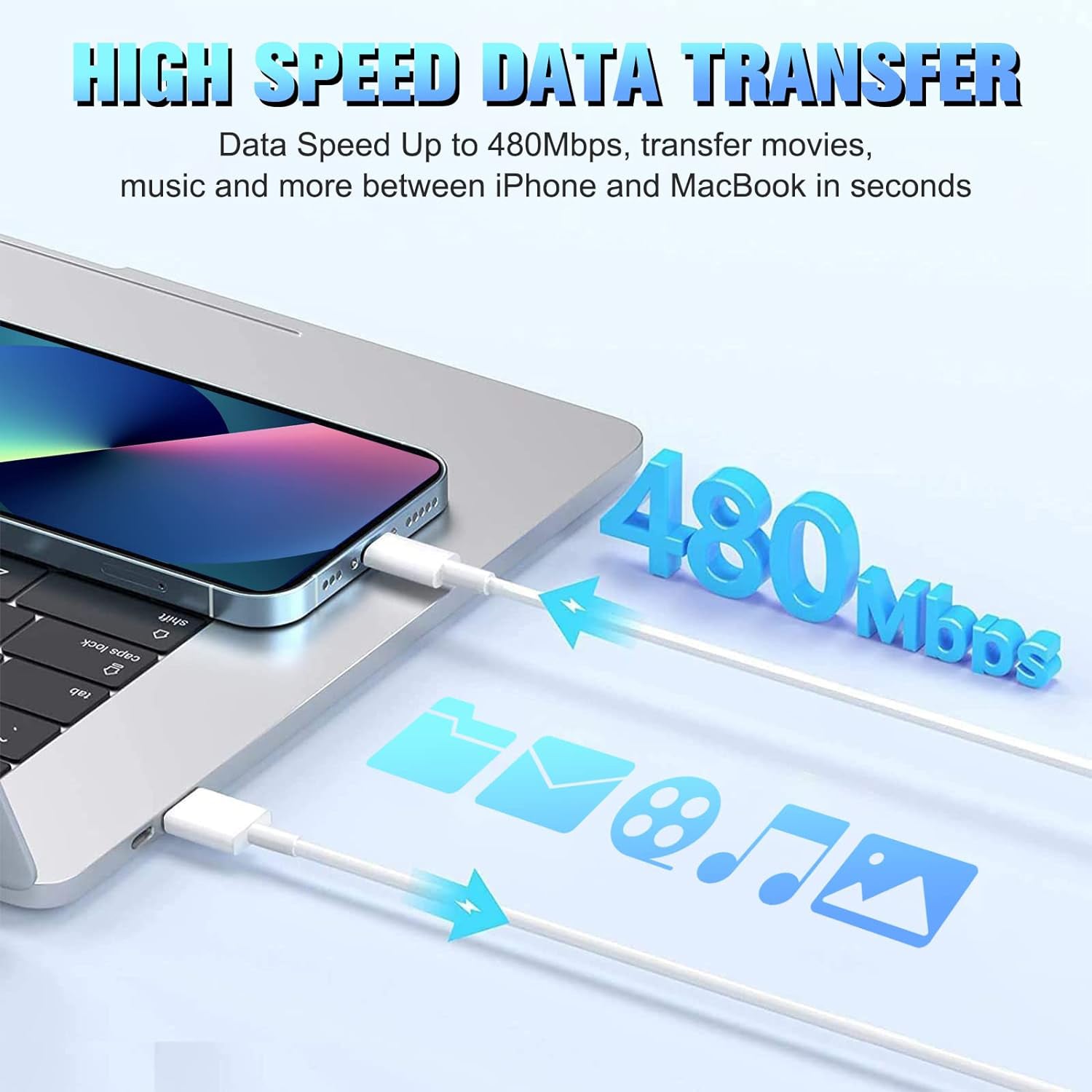 9FT Heavy Duty Fast Charging Cable  for iPhone 11/11 Pro /11 Pro Max/ Xs Max/ X / XS/ 8 / 7/6/5