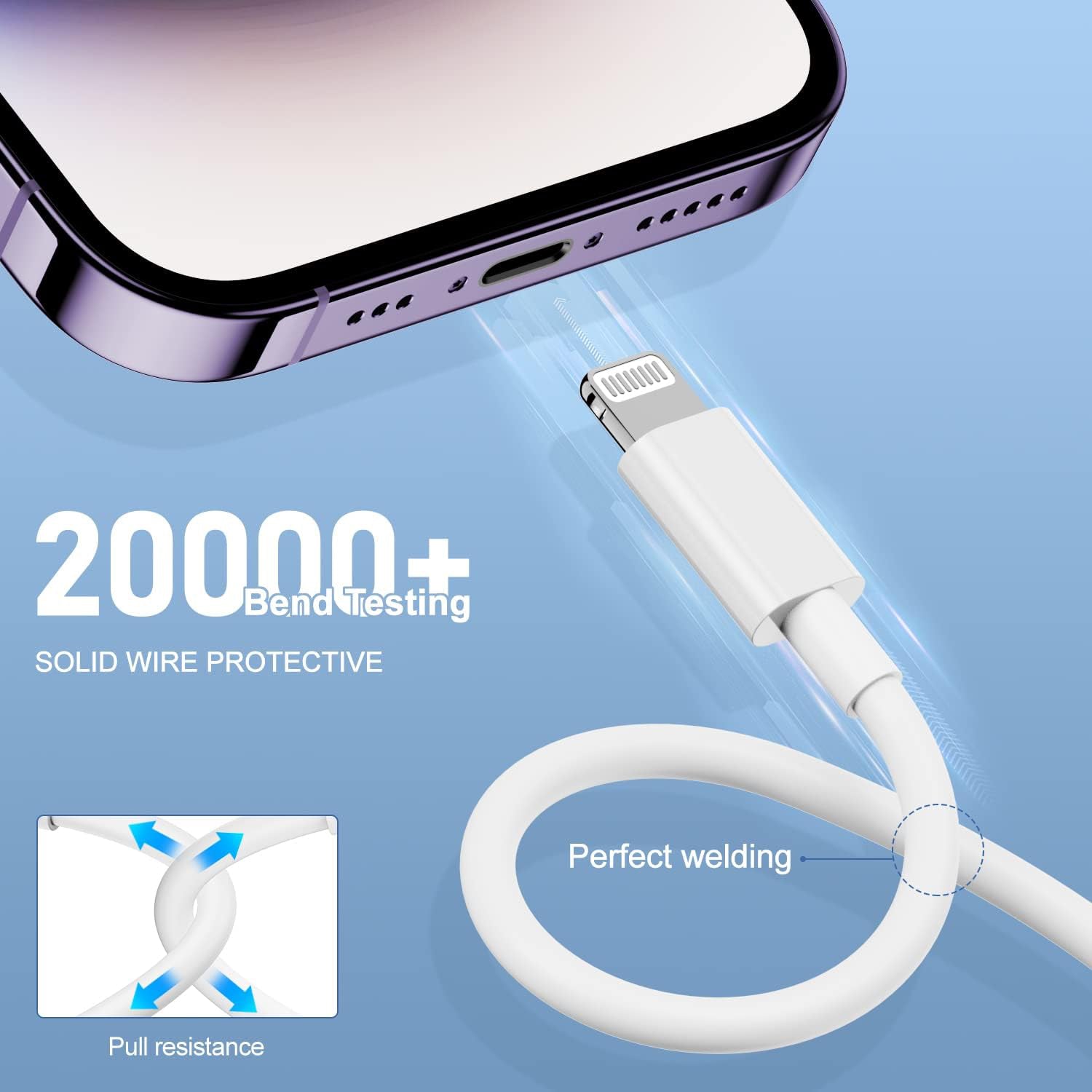 9FT Heavy Duty Fast Charging Cable  for iPhone 11/11 Pro /11 Pro Max/ Xs Max/ X / XS/ 8 / 7/6/5