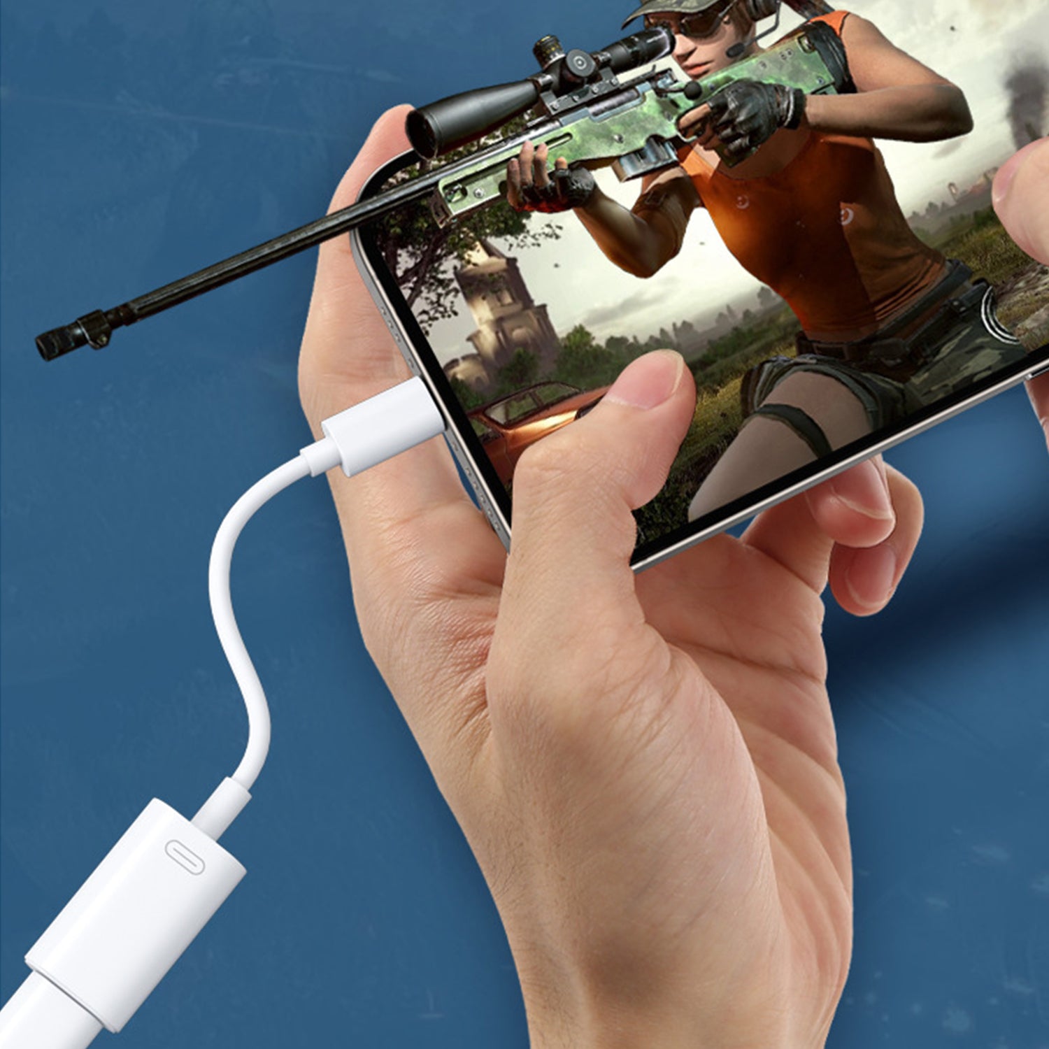 USB-C to Lightning Cable Cord Adapter-White