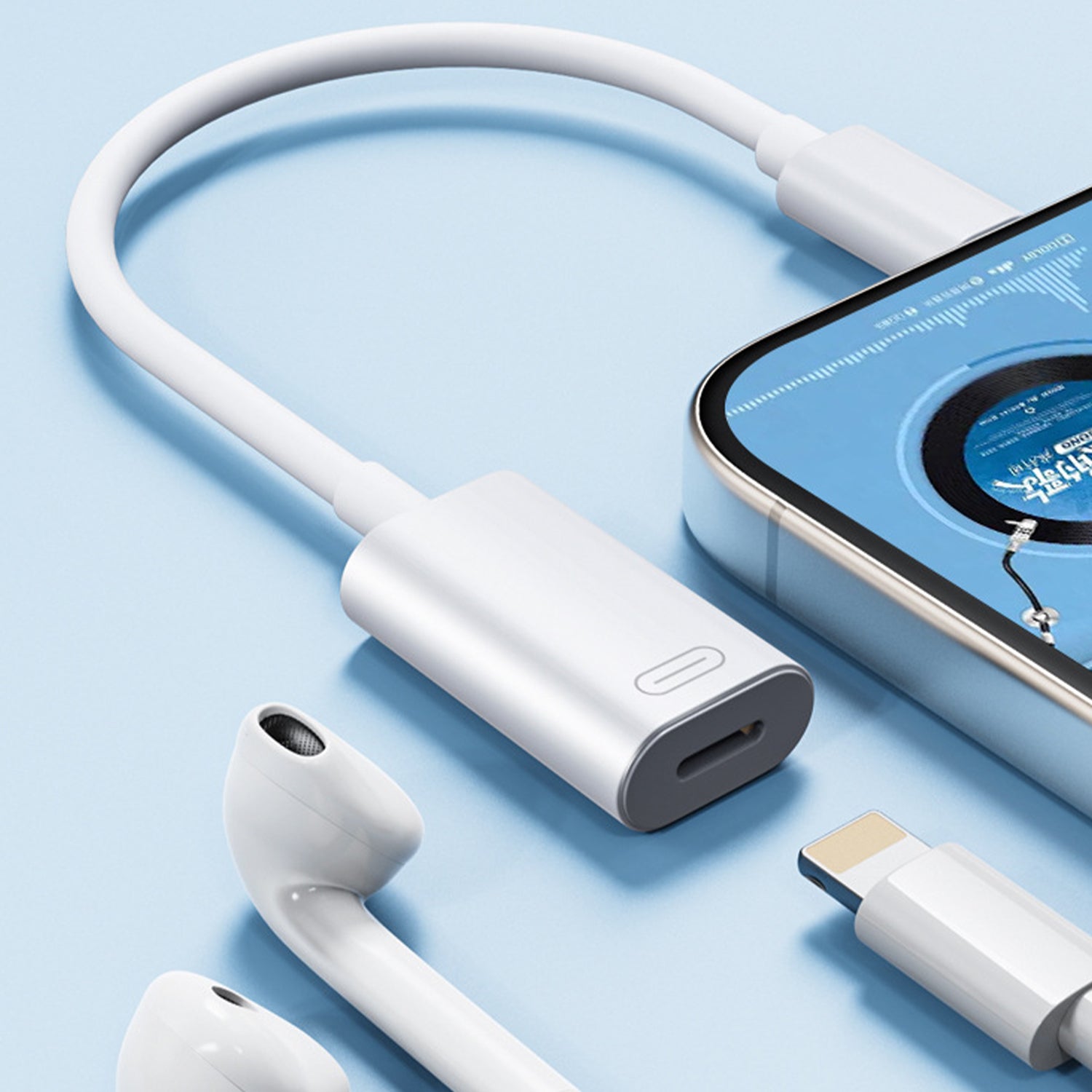 USB-C to Lightning Cable Cord Adapter-White
