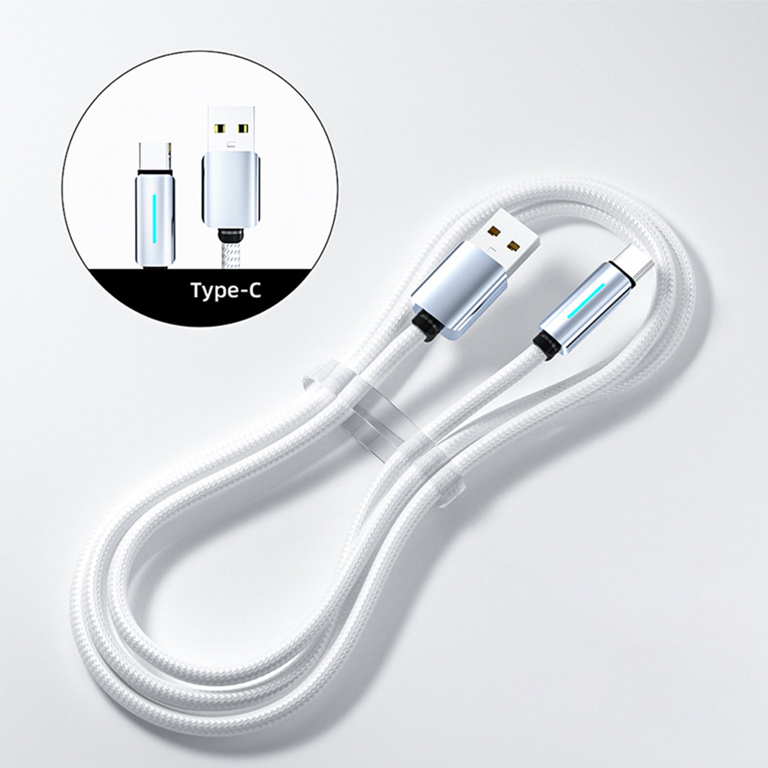 Nylon Woven USB to Type-C Data Fast Charge Cable Compatible With iPhone 15 Series