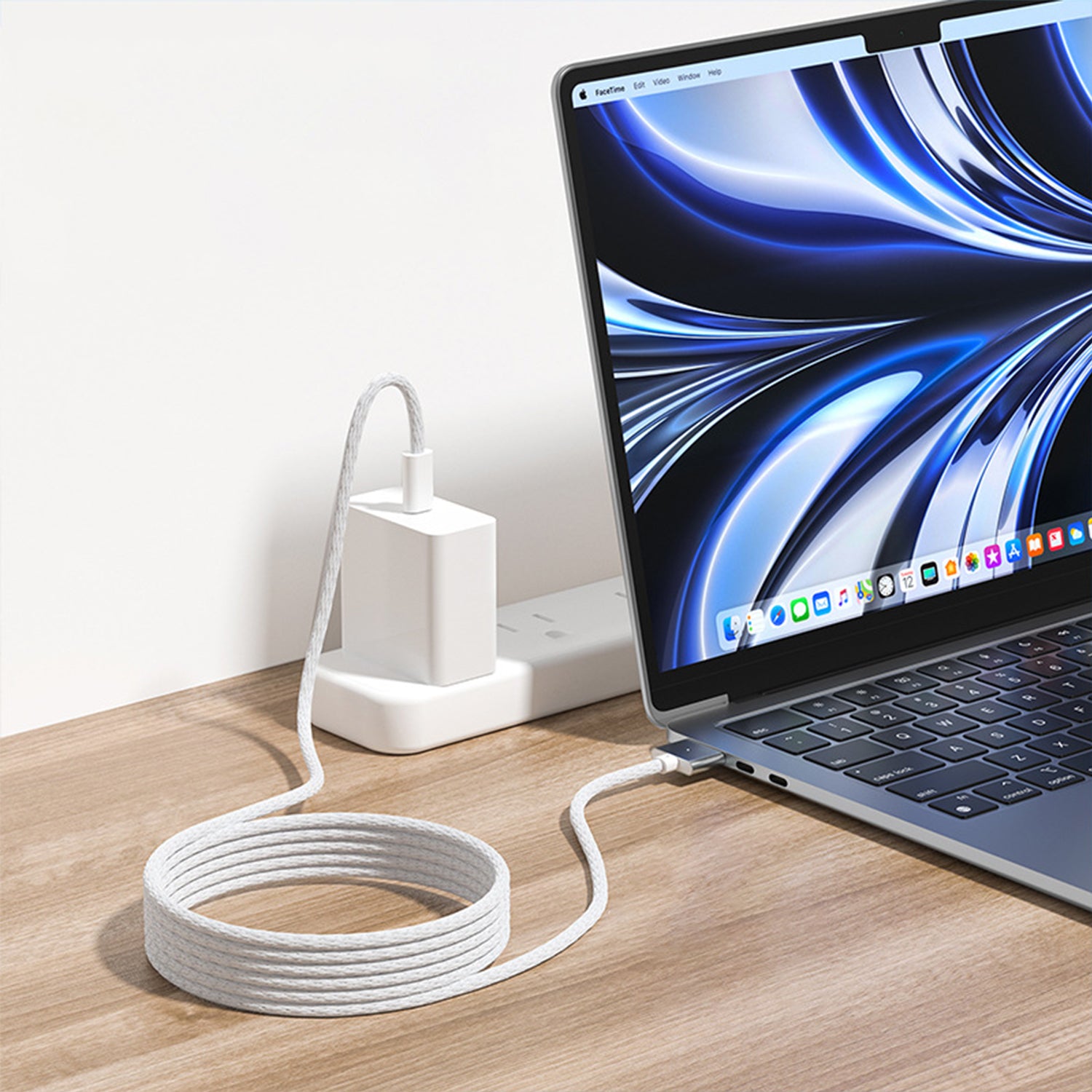 USB-C to Magsafe3 6FT Fast Charge Cable Suitable For Apple Notebook Mac -White