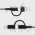 4 in 1 (Type-C/USB) to (Type-C/ Lightning) 65W fast charging cable-Black