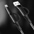 4 in 1 (Type-C/USB) to (Type-C/ Lightning) 65W fast charging cable-Black