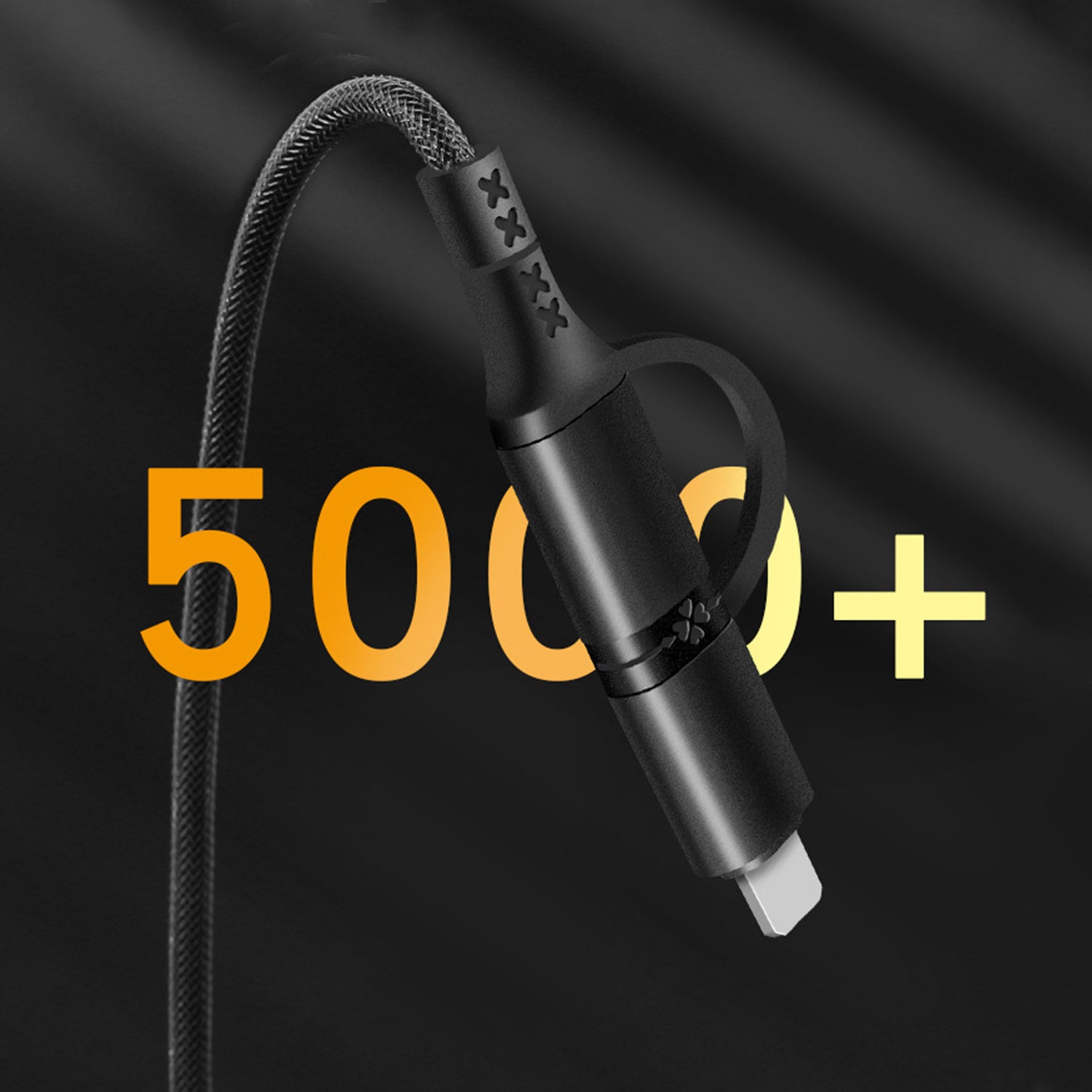 4 in 1 (Type-C/USB) to (Type-C/ Lightning) 65W fast charging cable-Black