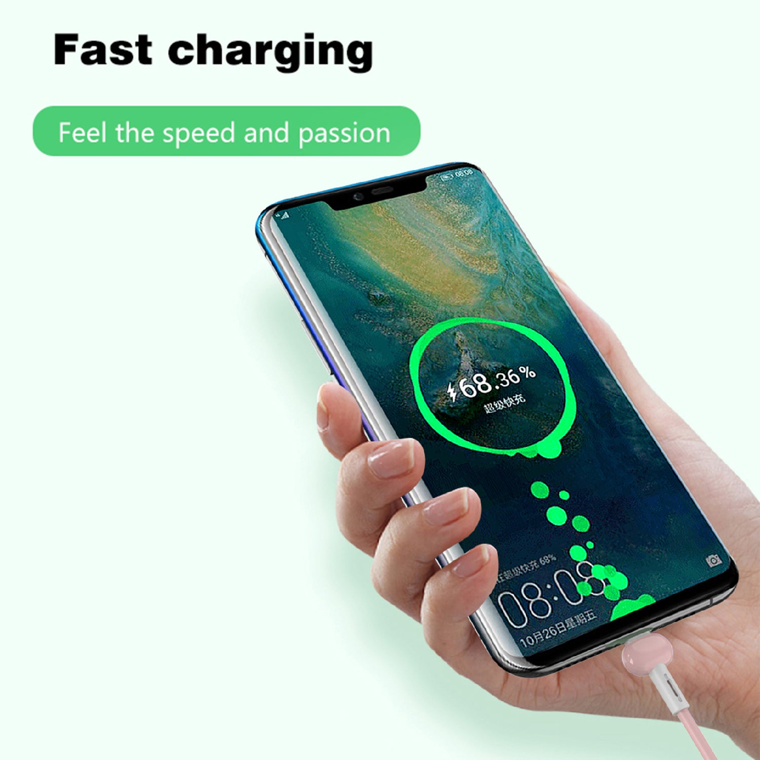USB to Lightning Liquid TPE Macaron Data Fast Charge Cable for Mobile Phone