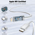 Lightning to Type-C Charging Cable for iPhone 12/12 Pro/ 11 Series (9FT)