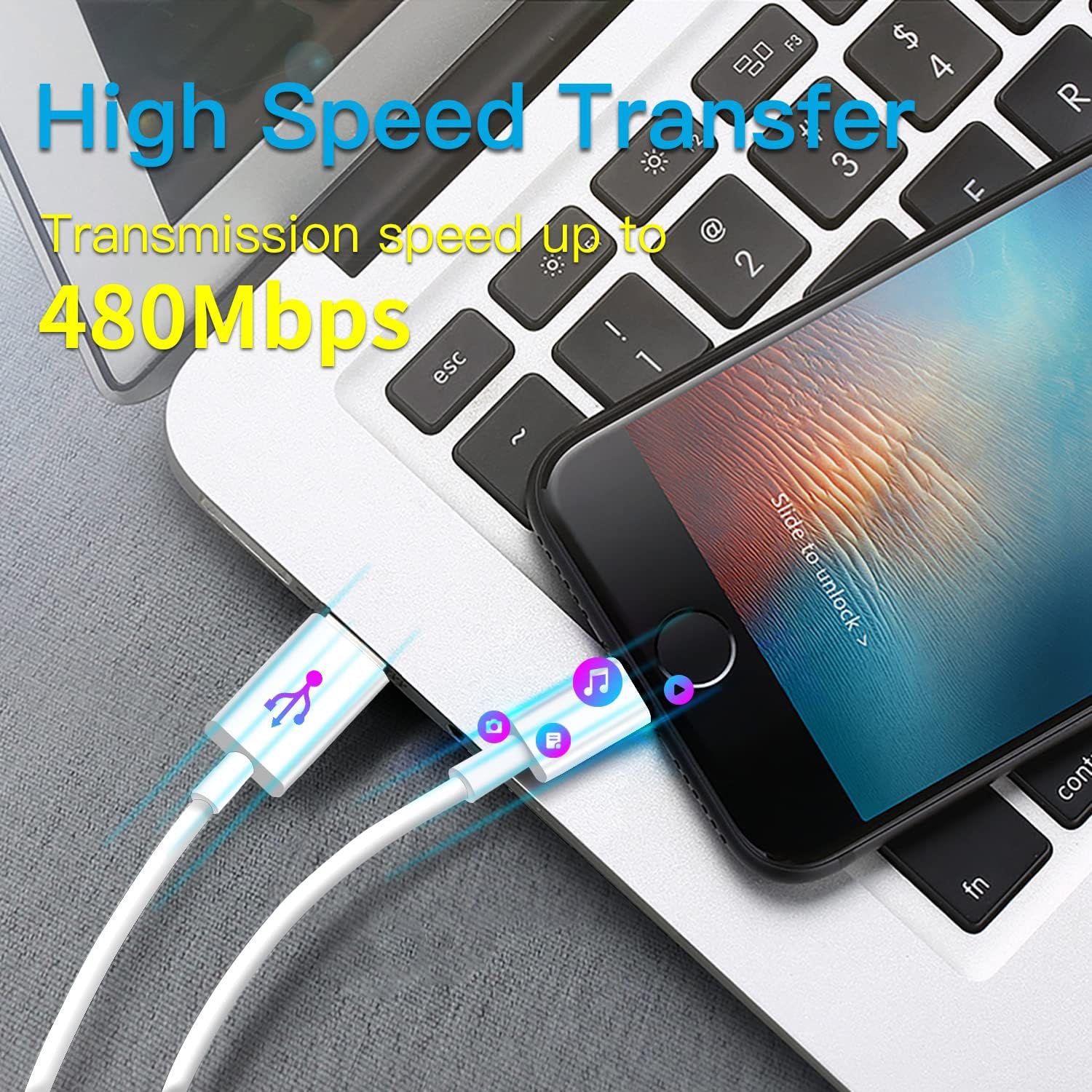 Lightning to Type-C Charging Cable for iPhone 12/12 Pro/ 11 Series (9FT)