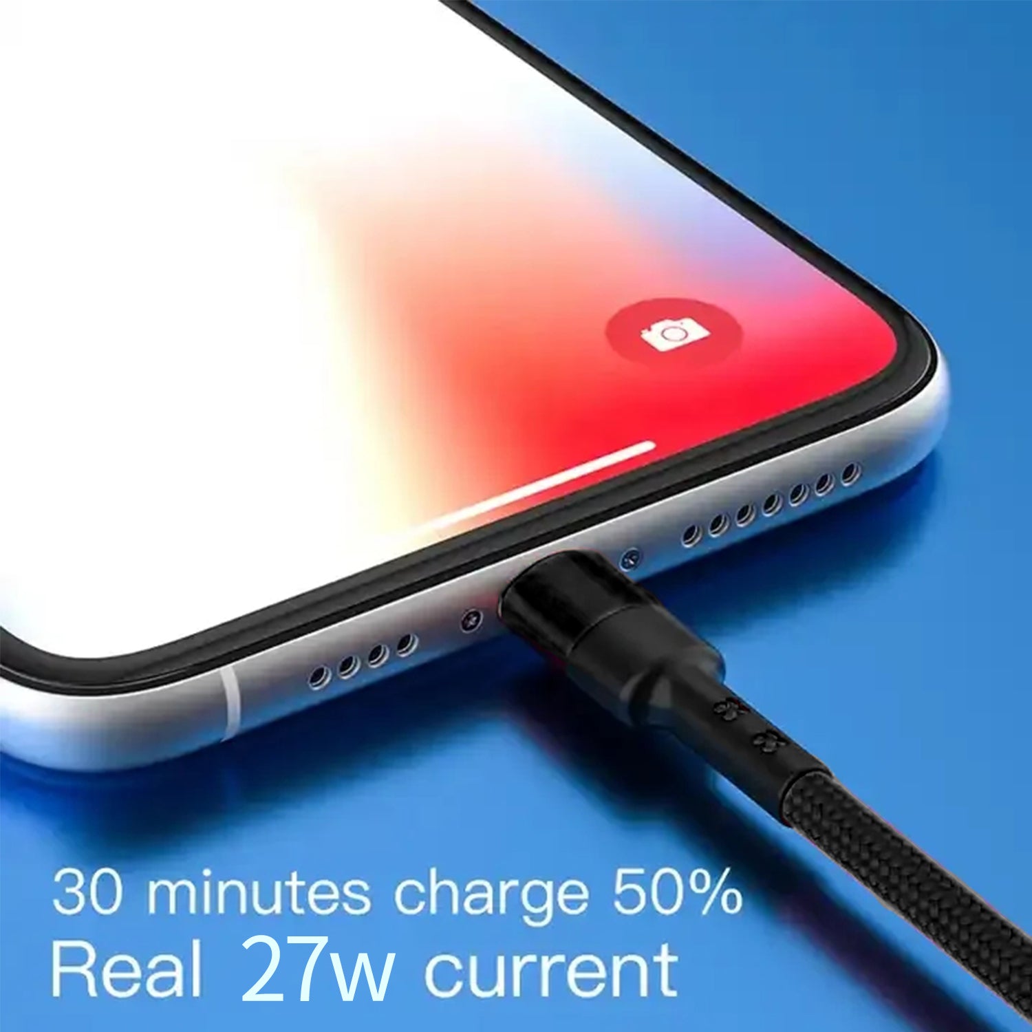 27W Lightning to Type-C Braided Data Fast Charge Cable Compatible With iPhone 15 Series