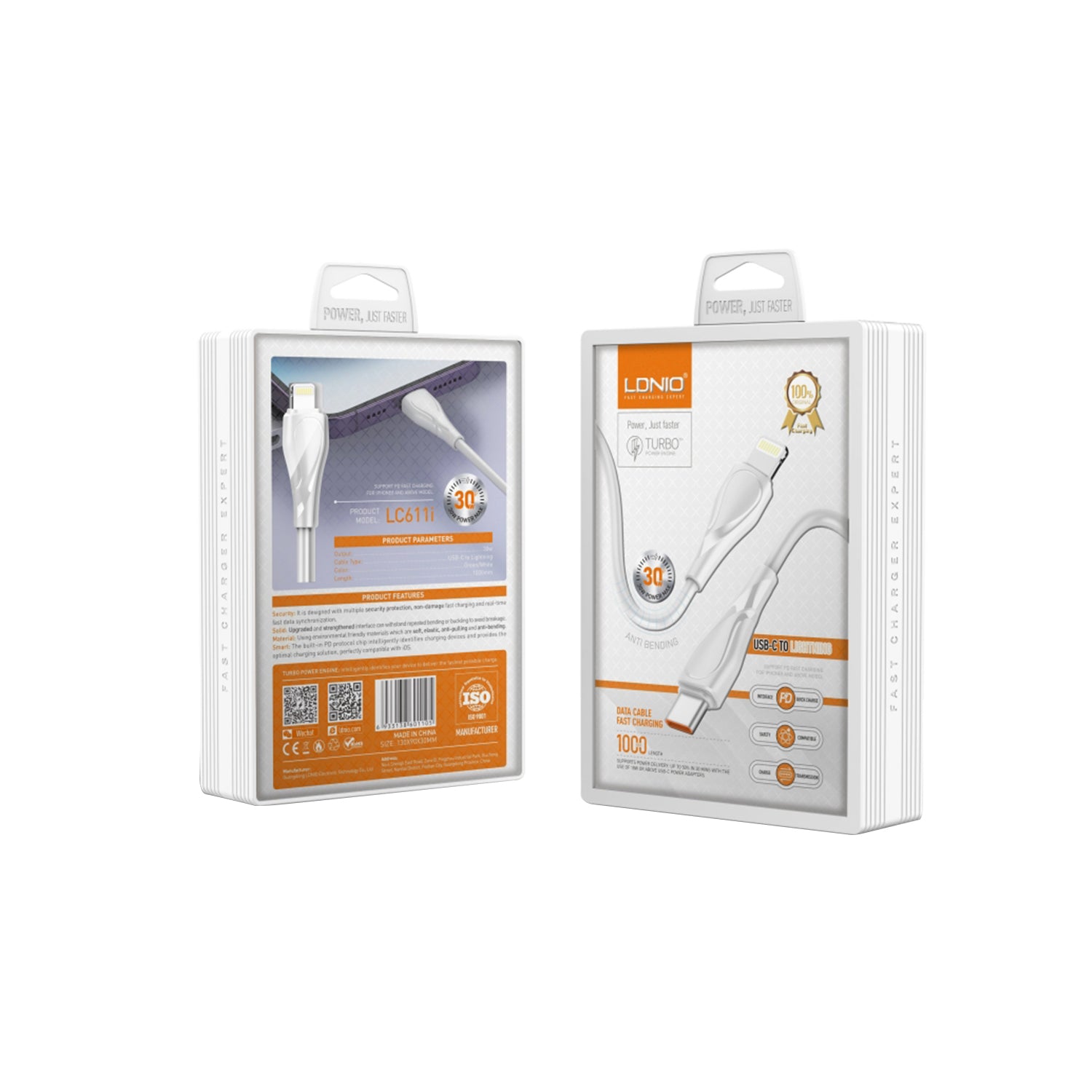 30W Fast Charge Type-C to Lightning Data Cable Compatible With iPhone 15 Series